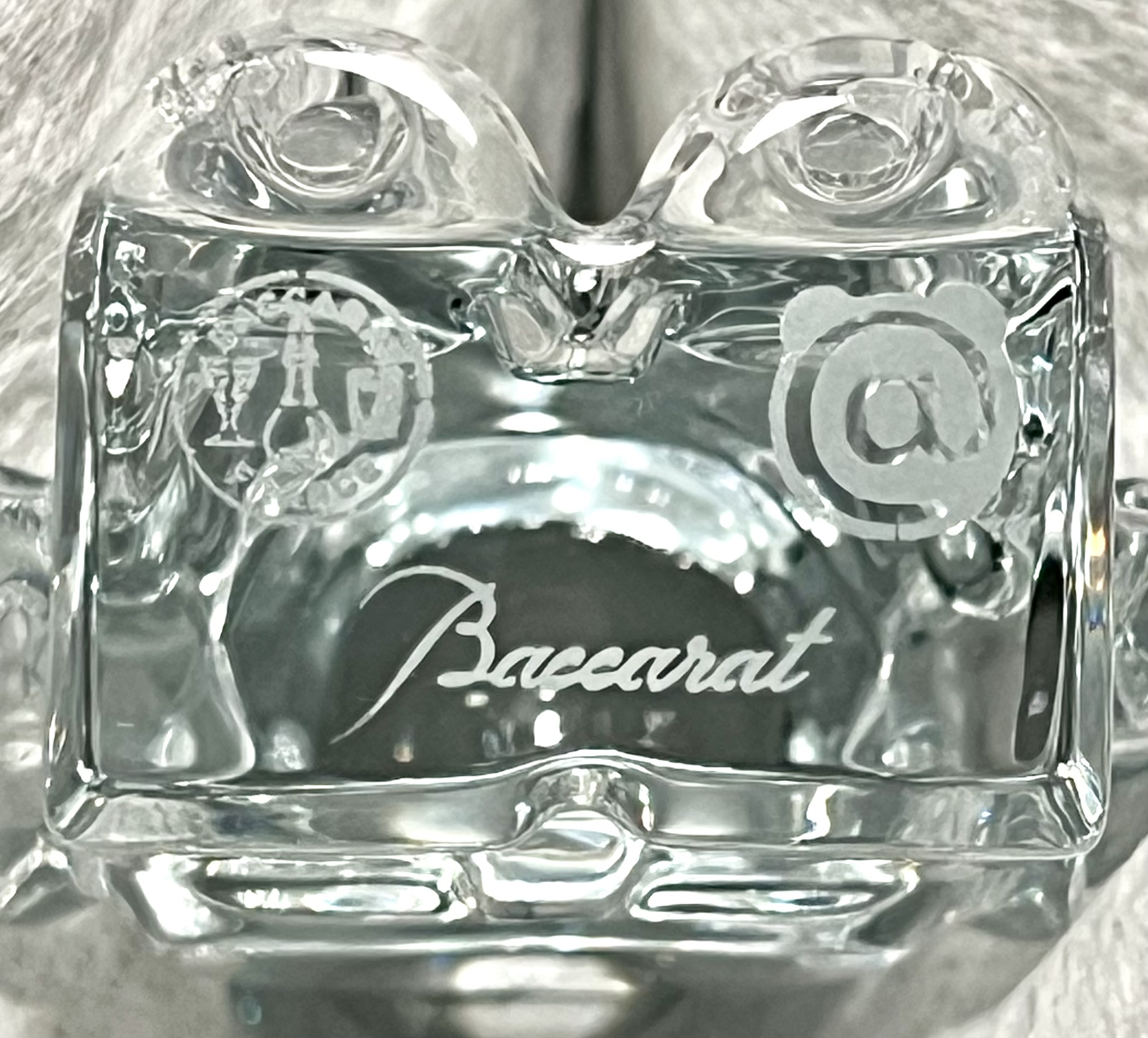 Baccarat Be@rbrick Clear Crystal Figurine Created in Collaboration