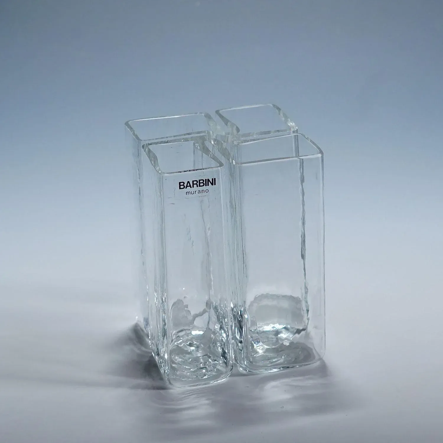 Alfredo Barbini Murano Art Glass Vase 1971 | Chairish