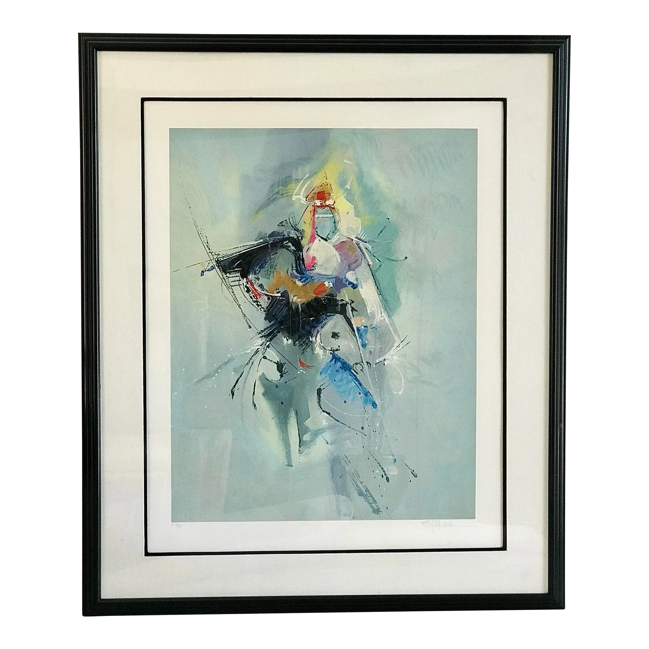 1988 Seikichi Takara Serigraph “Samurai”, Framed | Chairish