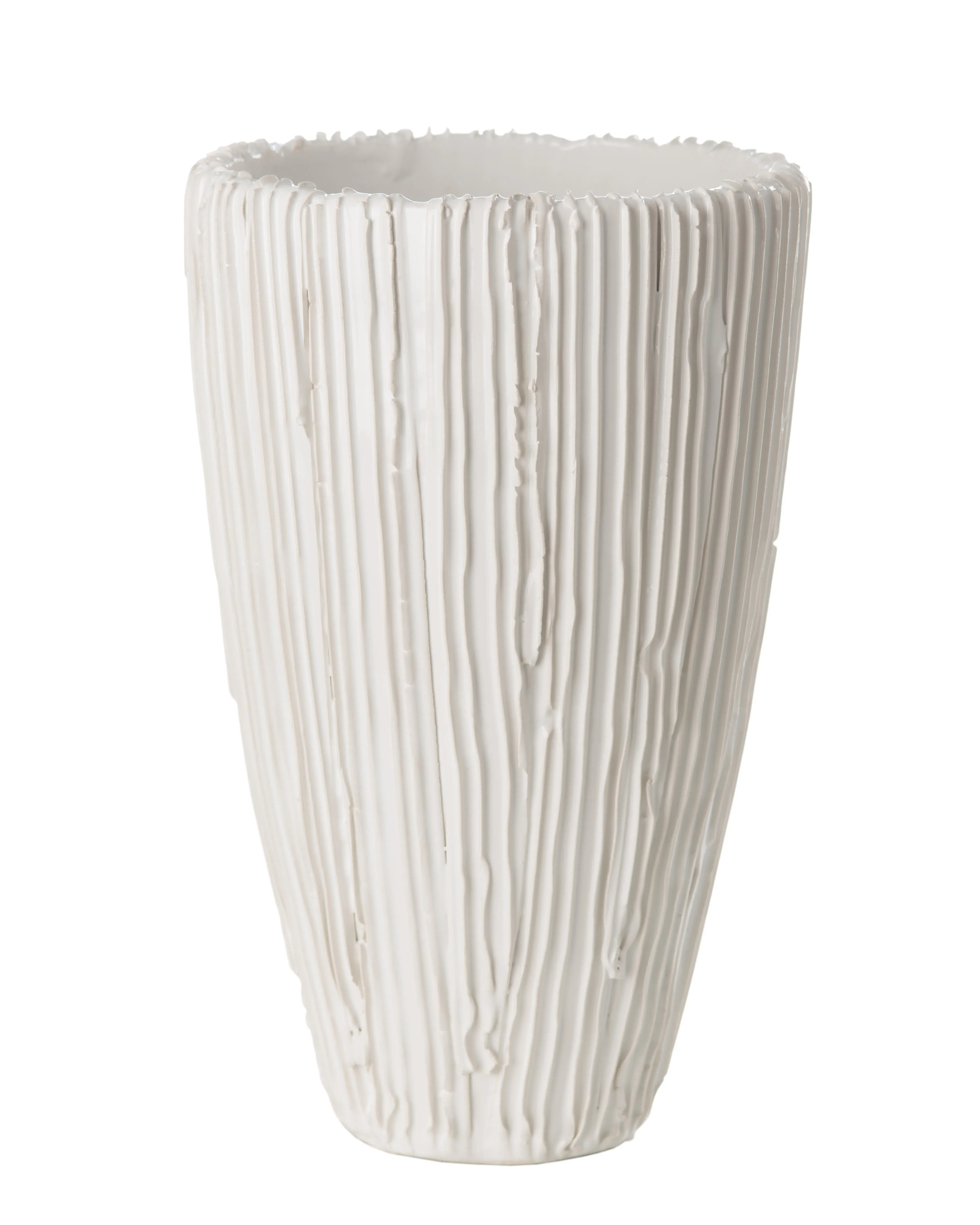 White Alpine Cone Vase