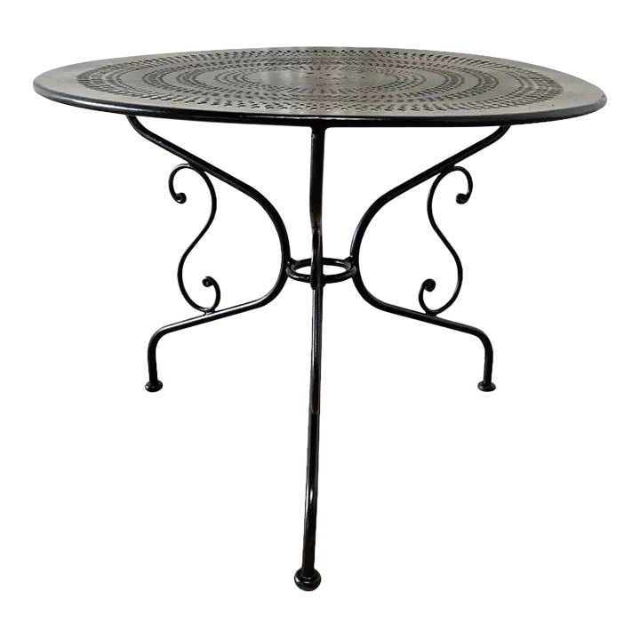 Vintage French Black Metal Outdoor Side Table Chairish