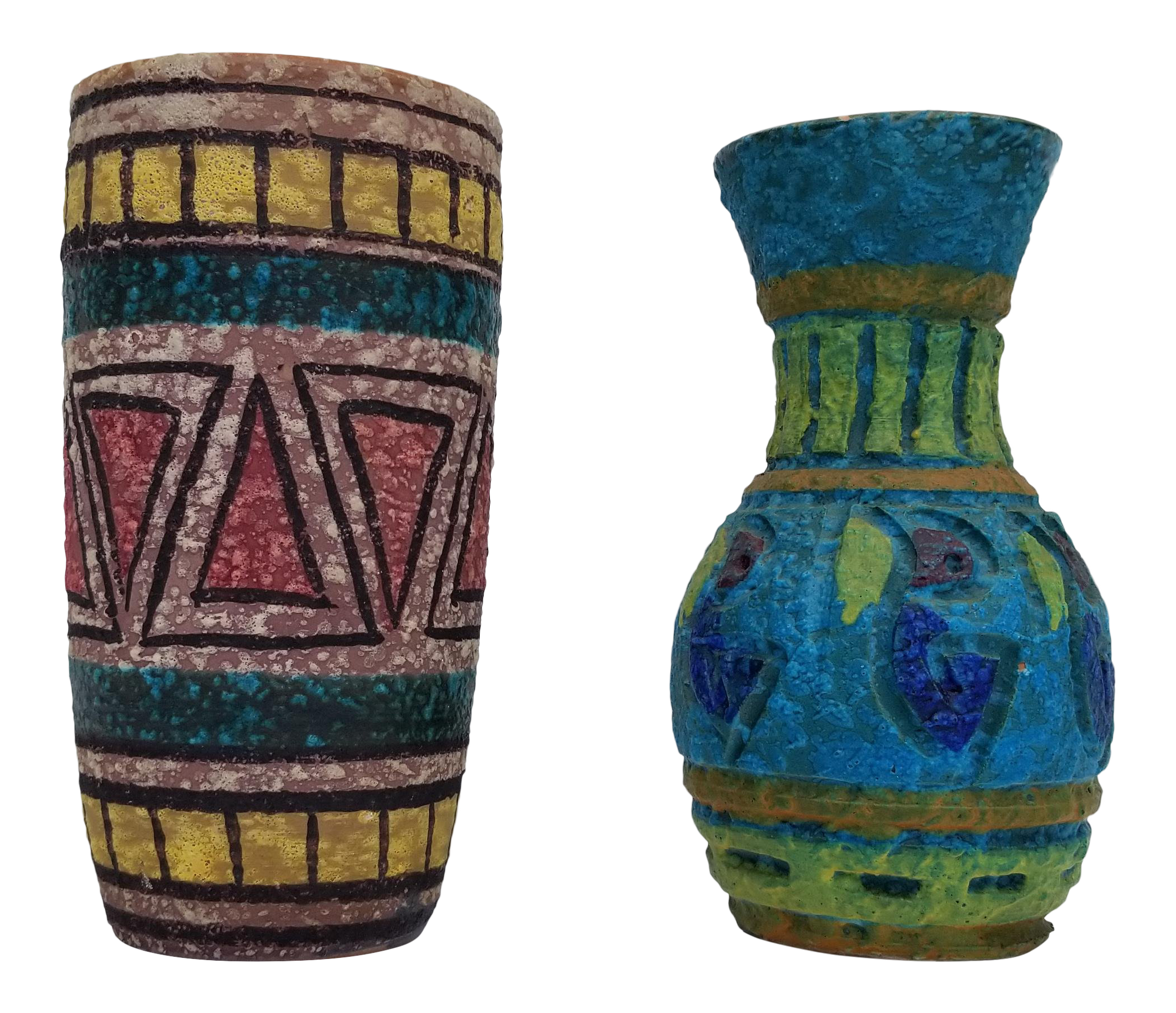 Italian Mid Century Modern Pottery Vases A Pair Chairish