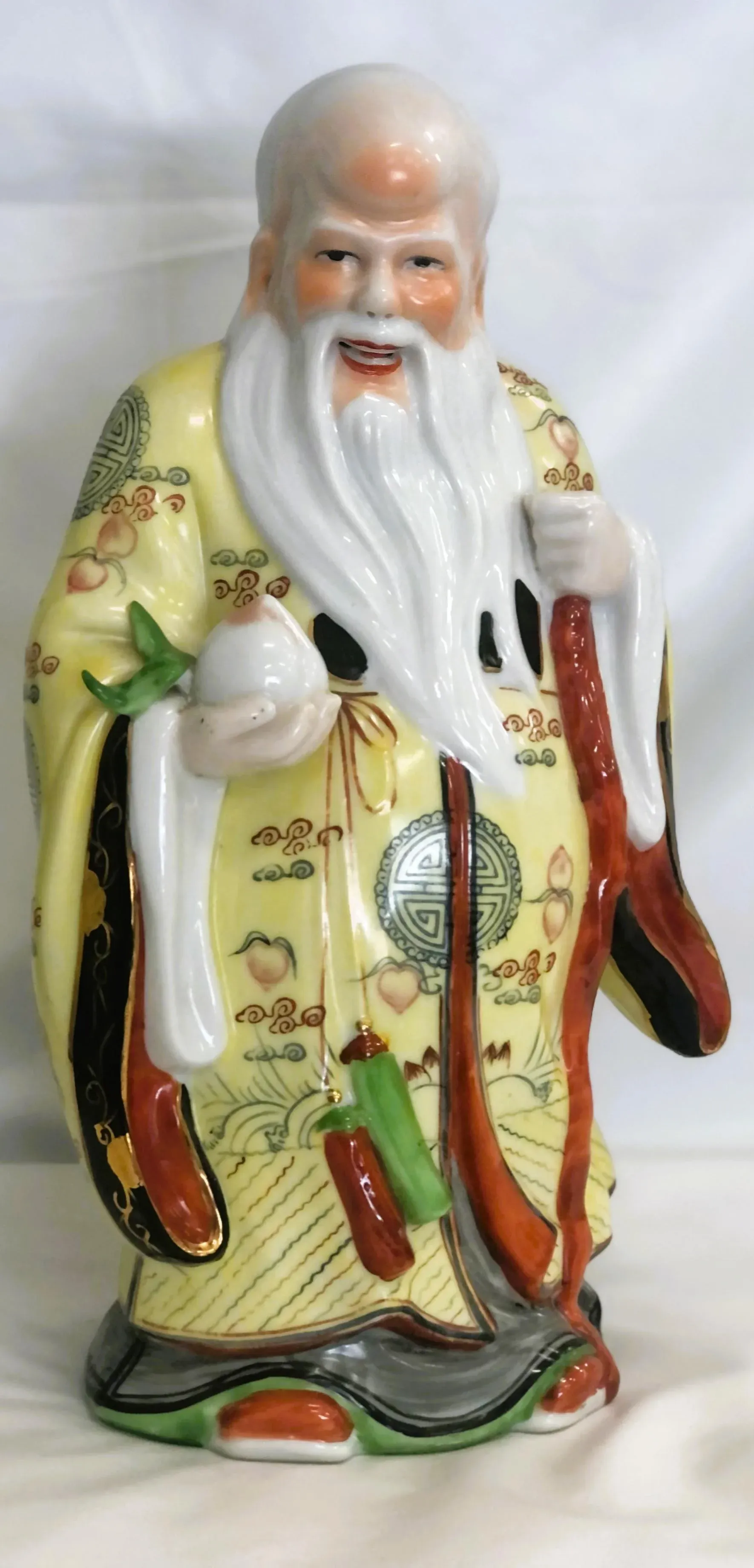 Vintage Shou Xing Chinese God of Longevity Figurine, image size:1770x3680
