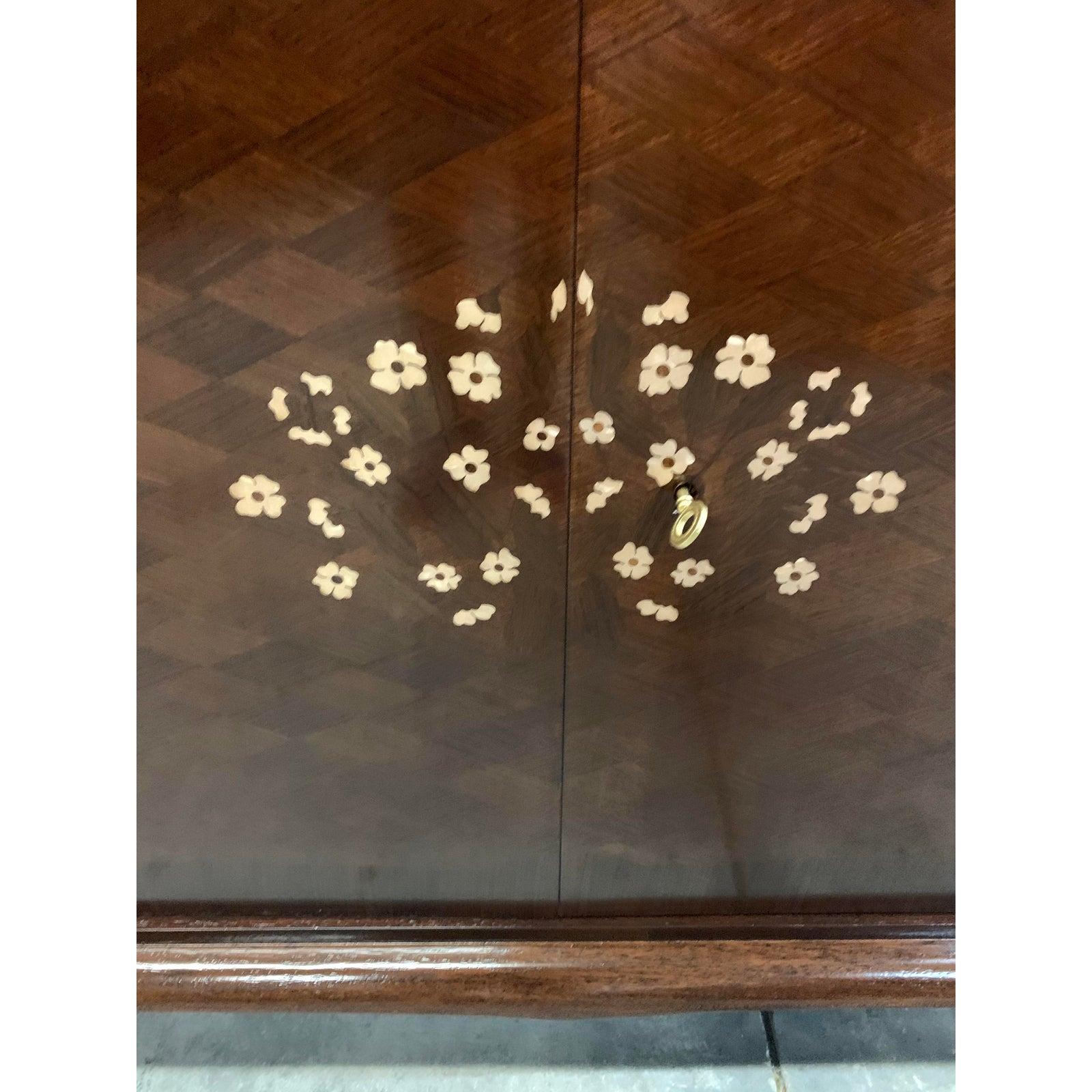 1940s French Art Deco Macassar Ebony Mother of Pearl Jules Leleu Style  Sideboard or Buffet | Chairish