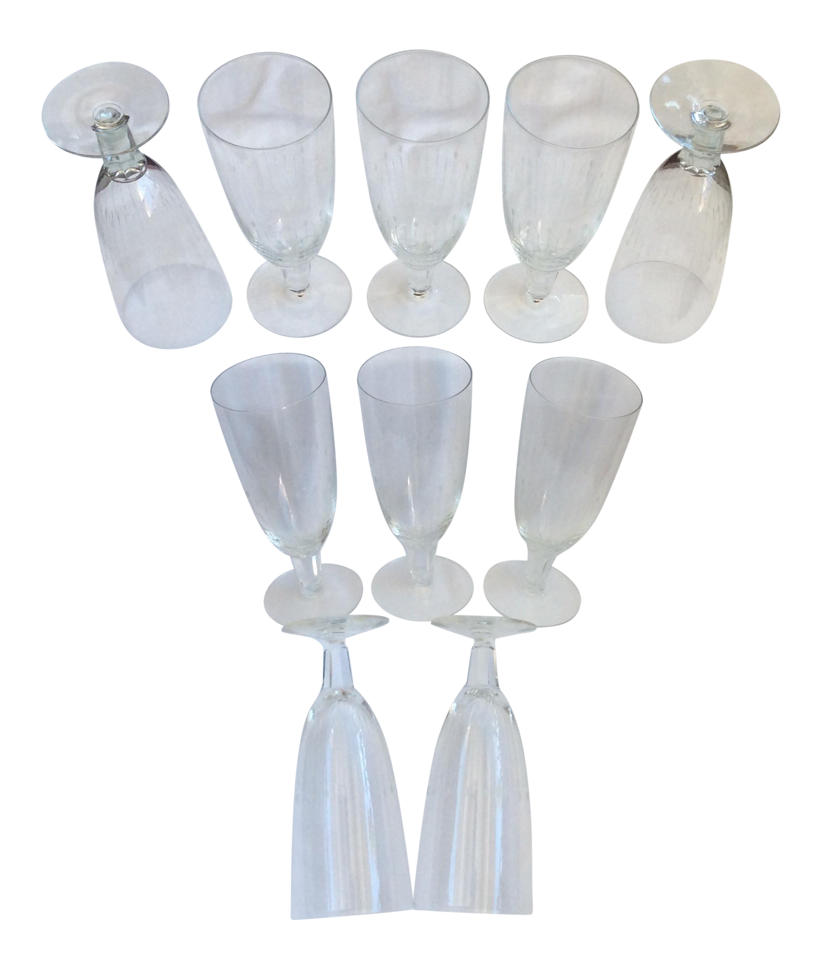 Orrefors Vintage Crystal Stemware Set of 10 Chairish