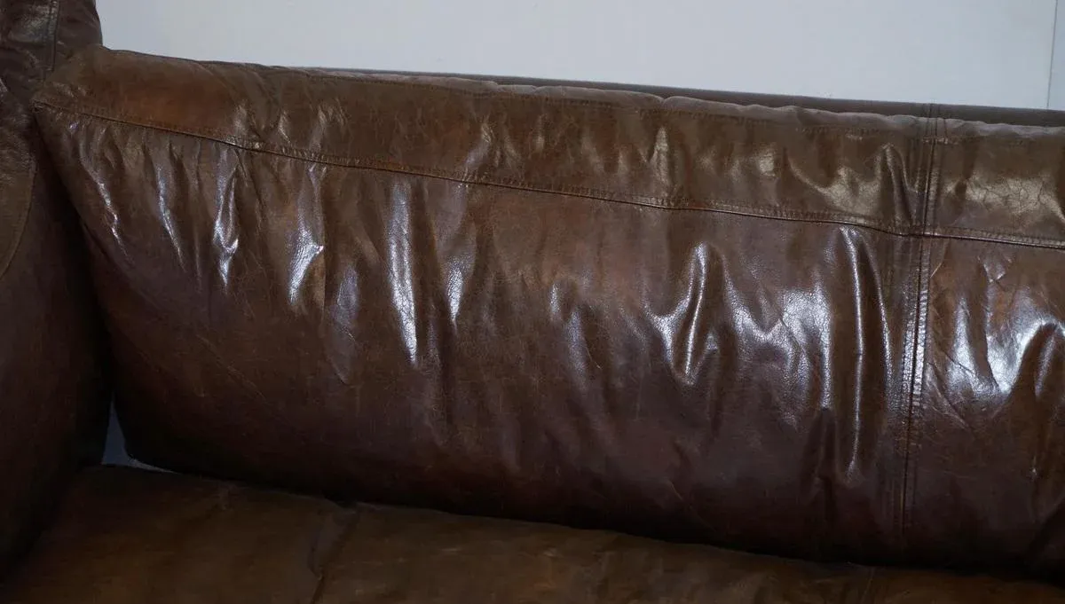 Vintage Brown Leather Sofa