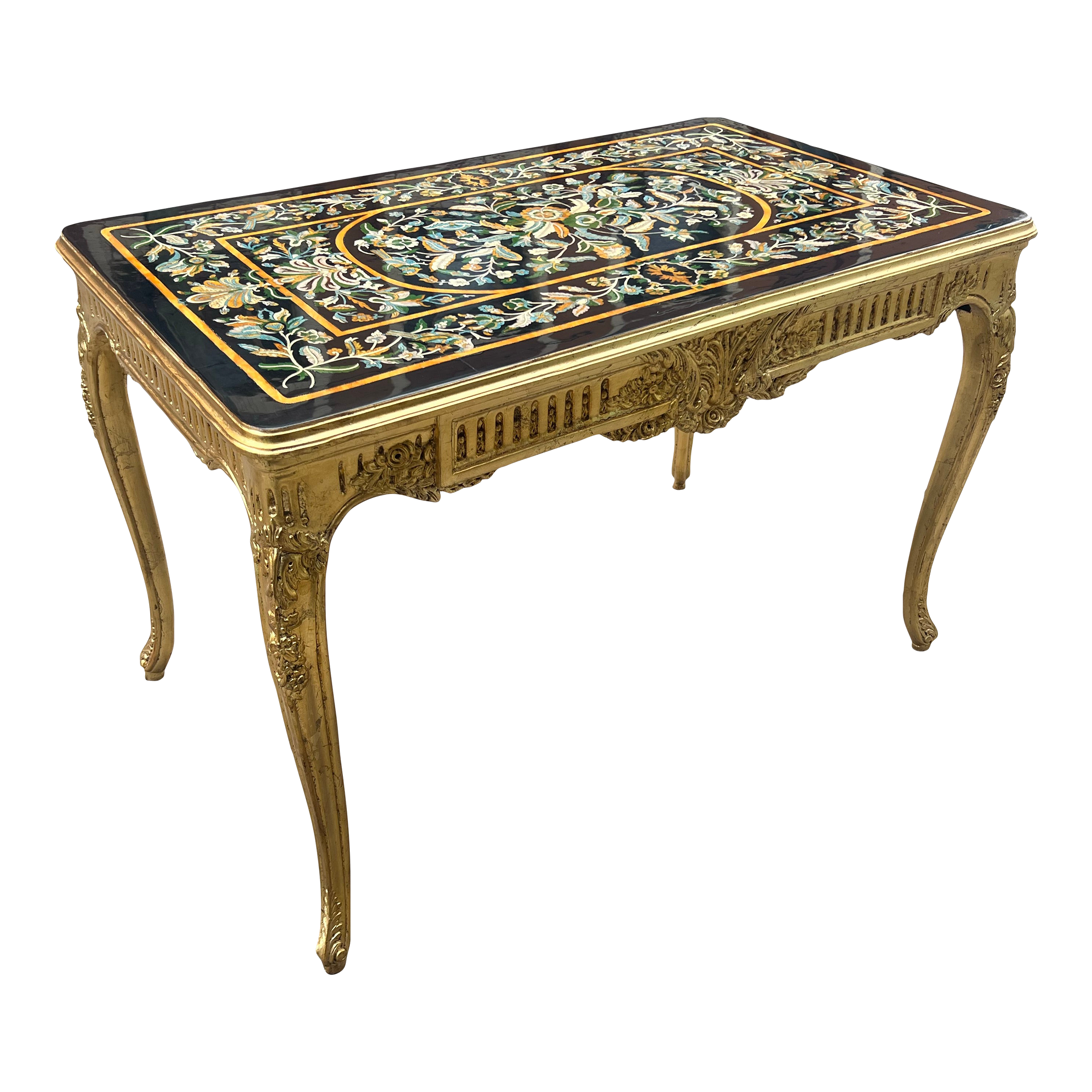 1960s Neoclassical Style Italian Scagliola Table | Chairish