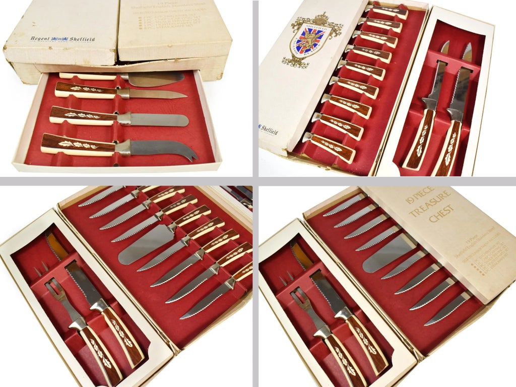 Vintage Sheffield Treasure Chest Assorted Stainless Steel Cutlery