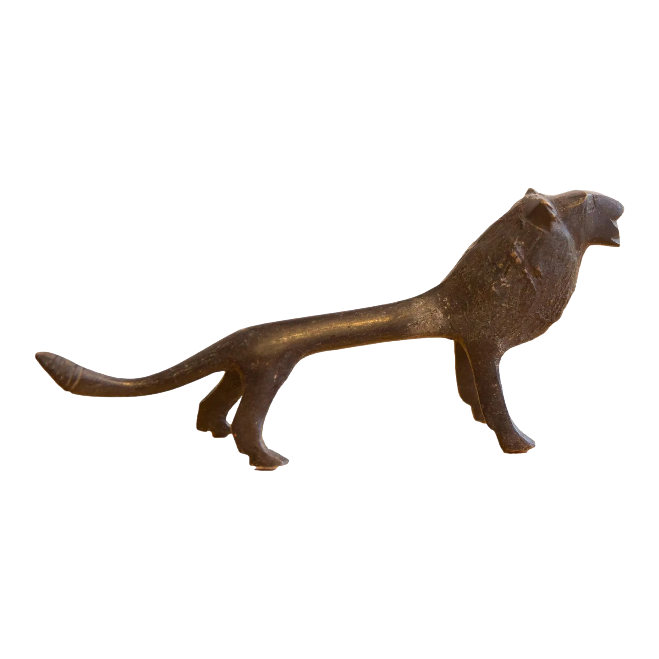 Vintage African Lion With Dark Patina Chairish