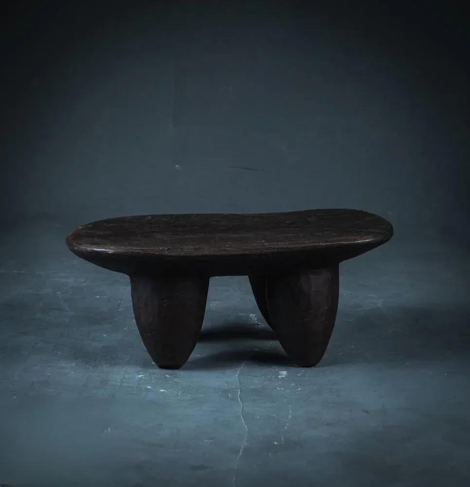Senoufo Long Wooden Stool, Ivory Coast