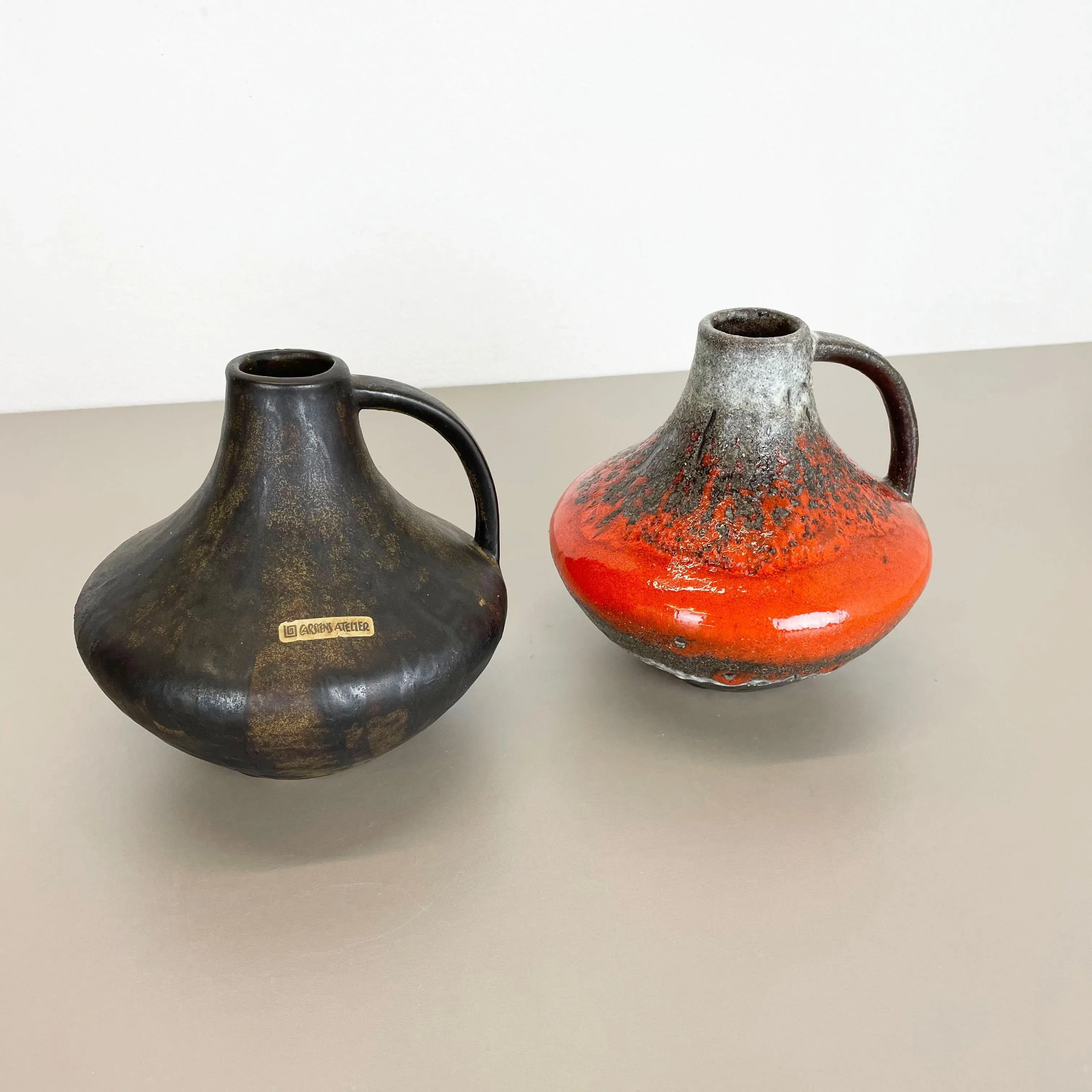 Fat Lava Pottery Vases by Heinz Siery for Carstens Tönnieshof