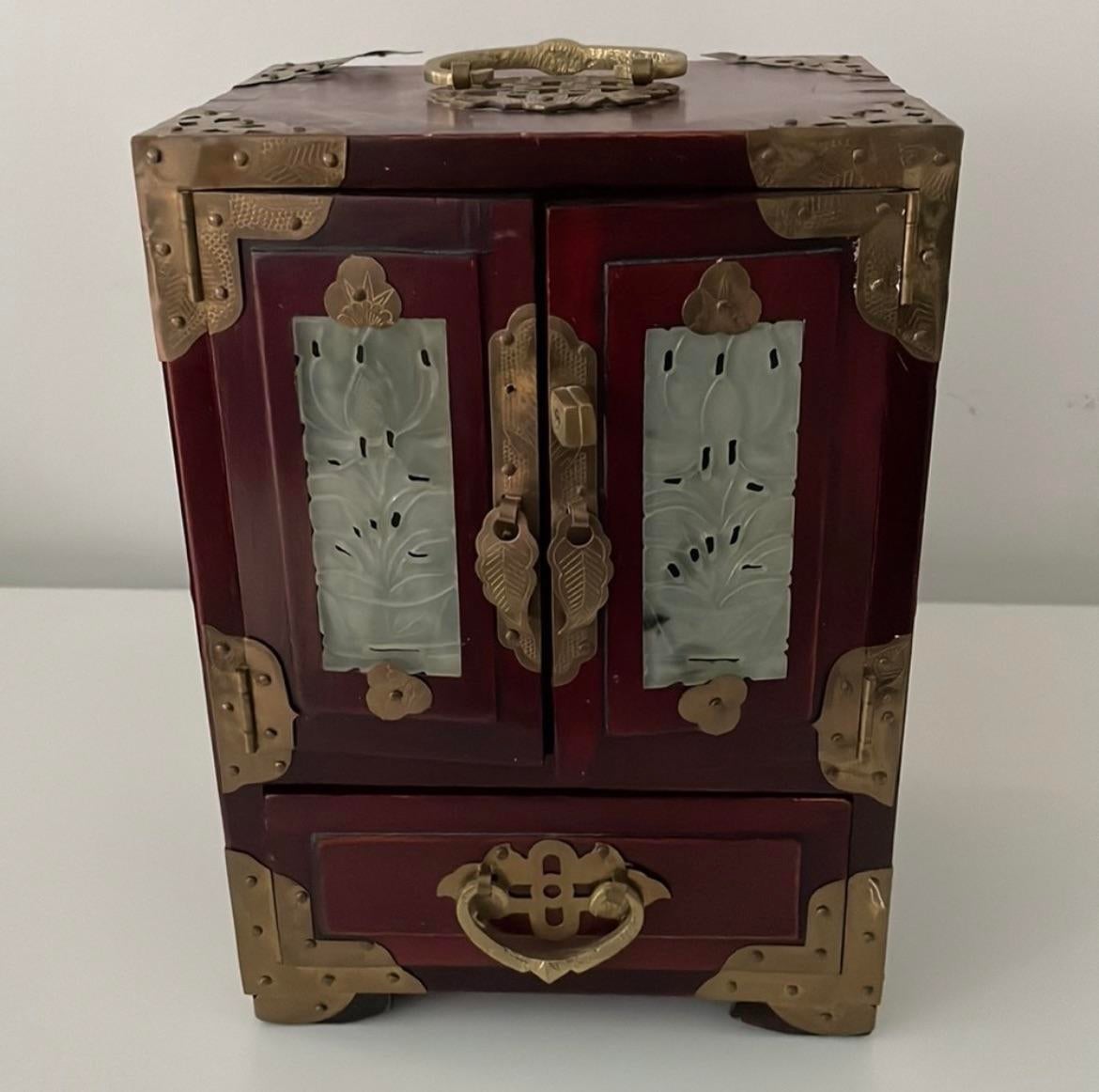 Vintage Chinese Rosewood Jewelry Box | Chairish