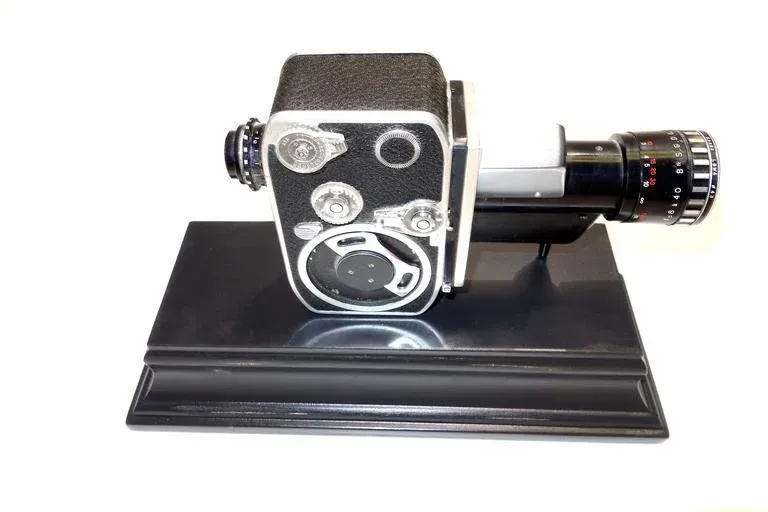 1950s Bolex C. Mid-Century Complete 8mm Mounted Movie Camera