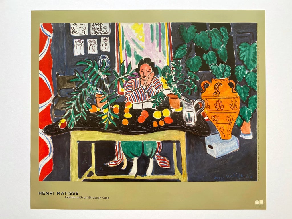 ブラジリエ「THE ITALIAN VASE」静物画 版画 額装 #470-1 henri-matisse-offset-