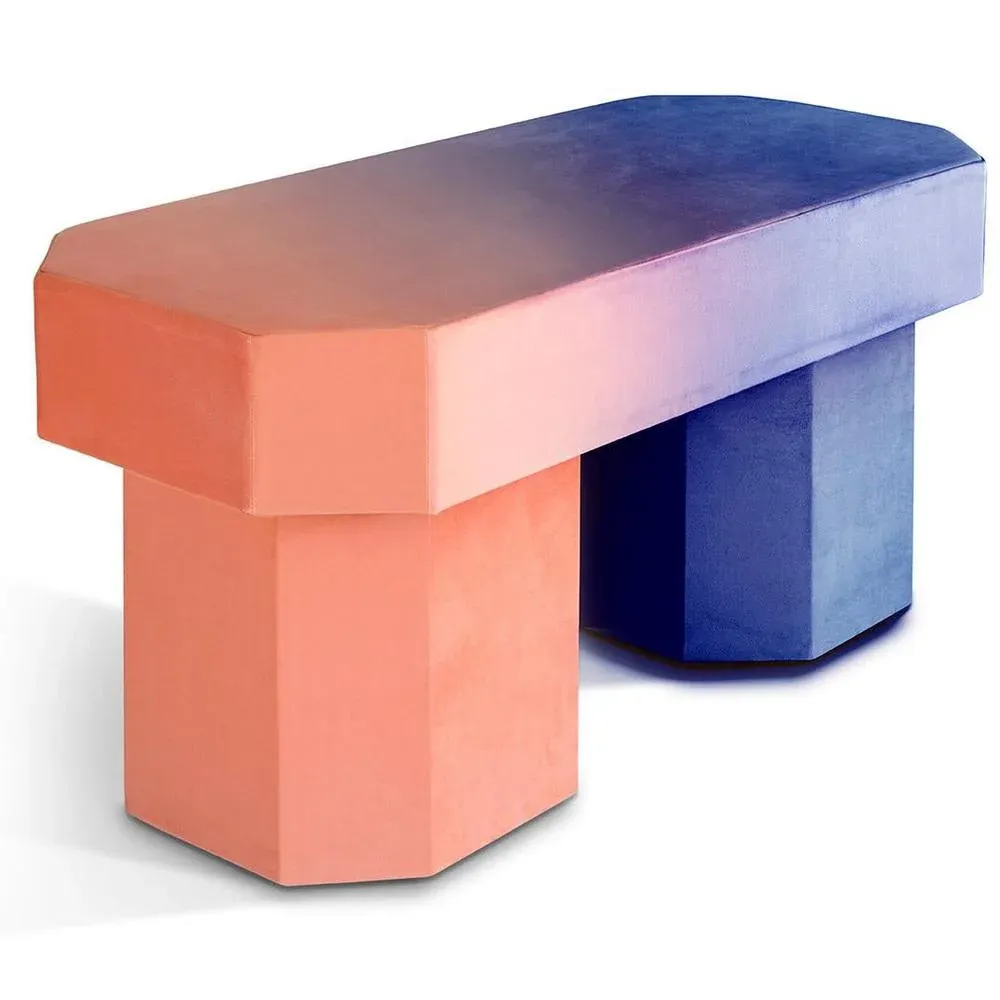 Viva Gradient Peach and Navy Bench by Houtique