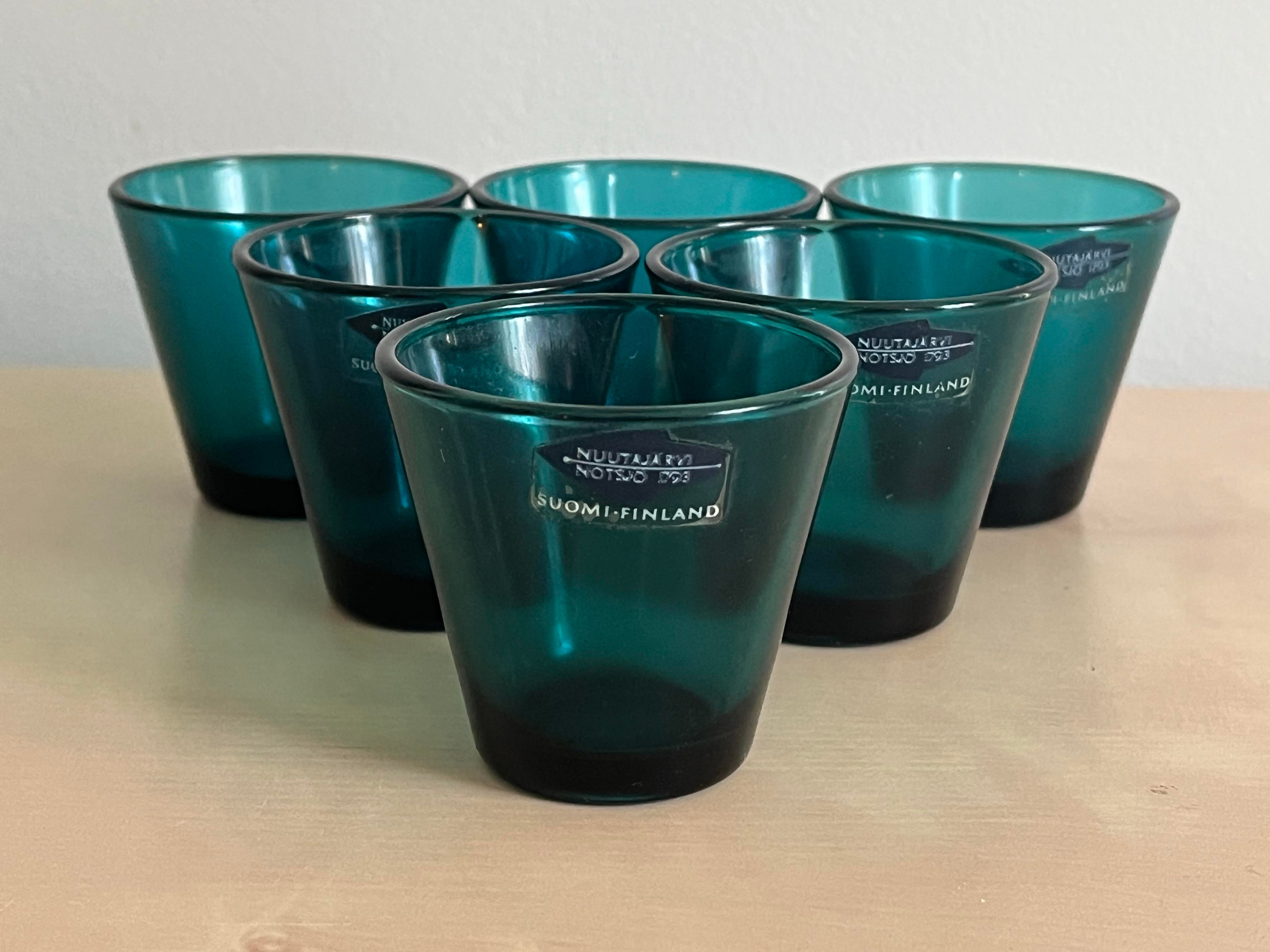 Mid 20th Century Kaj Franck Nuutajarvi Notsjo Tumbler Shot Glasses
