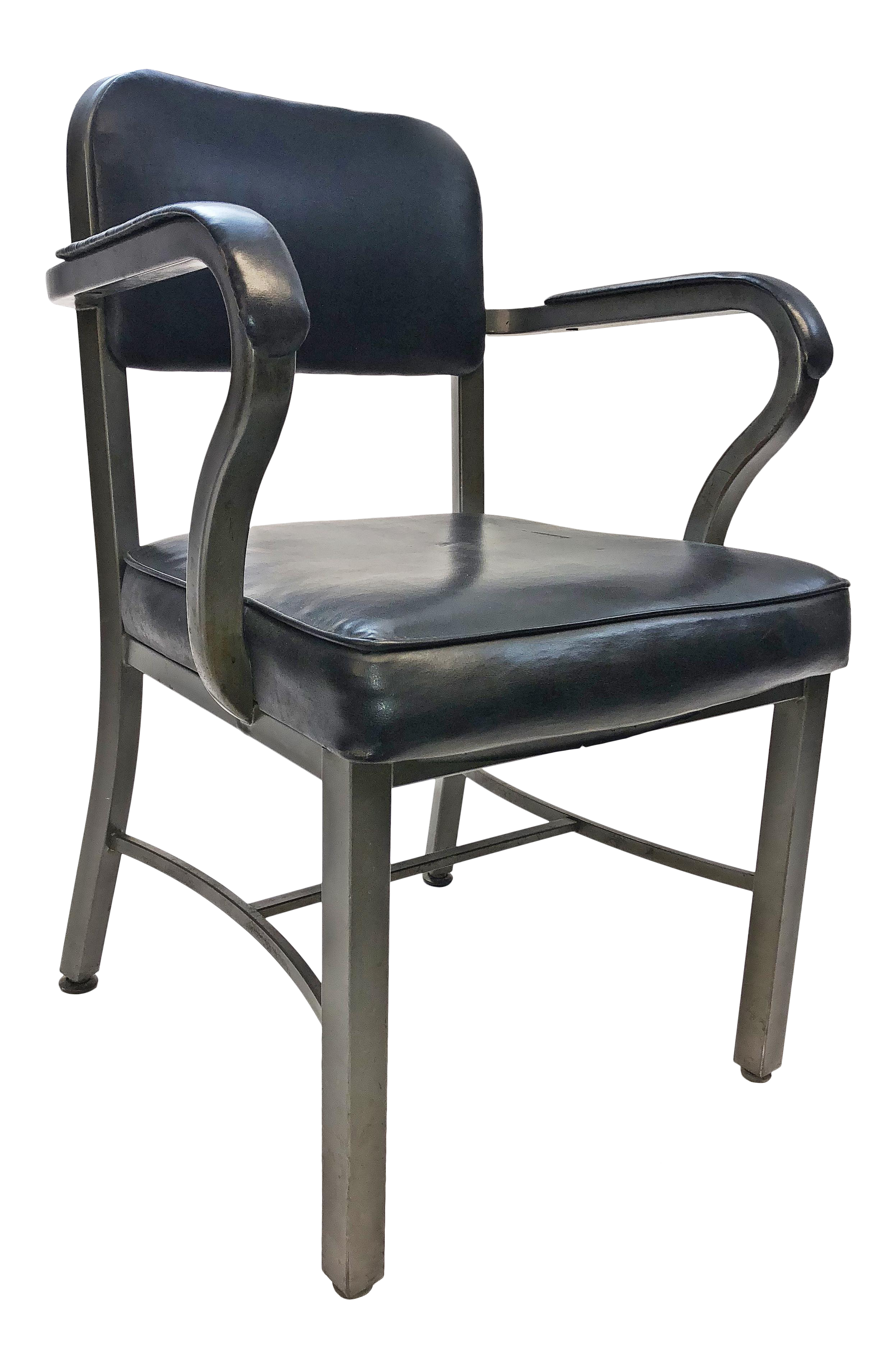 Vintage Sturgis Posture Co Industrial Black Metal Office Chair