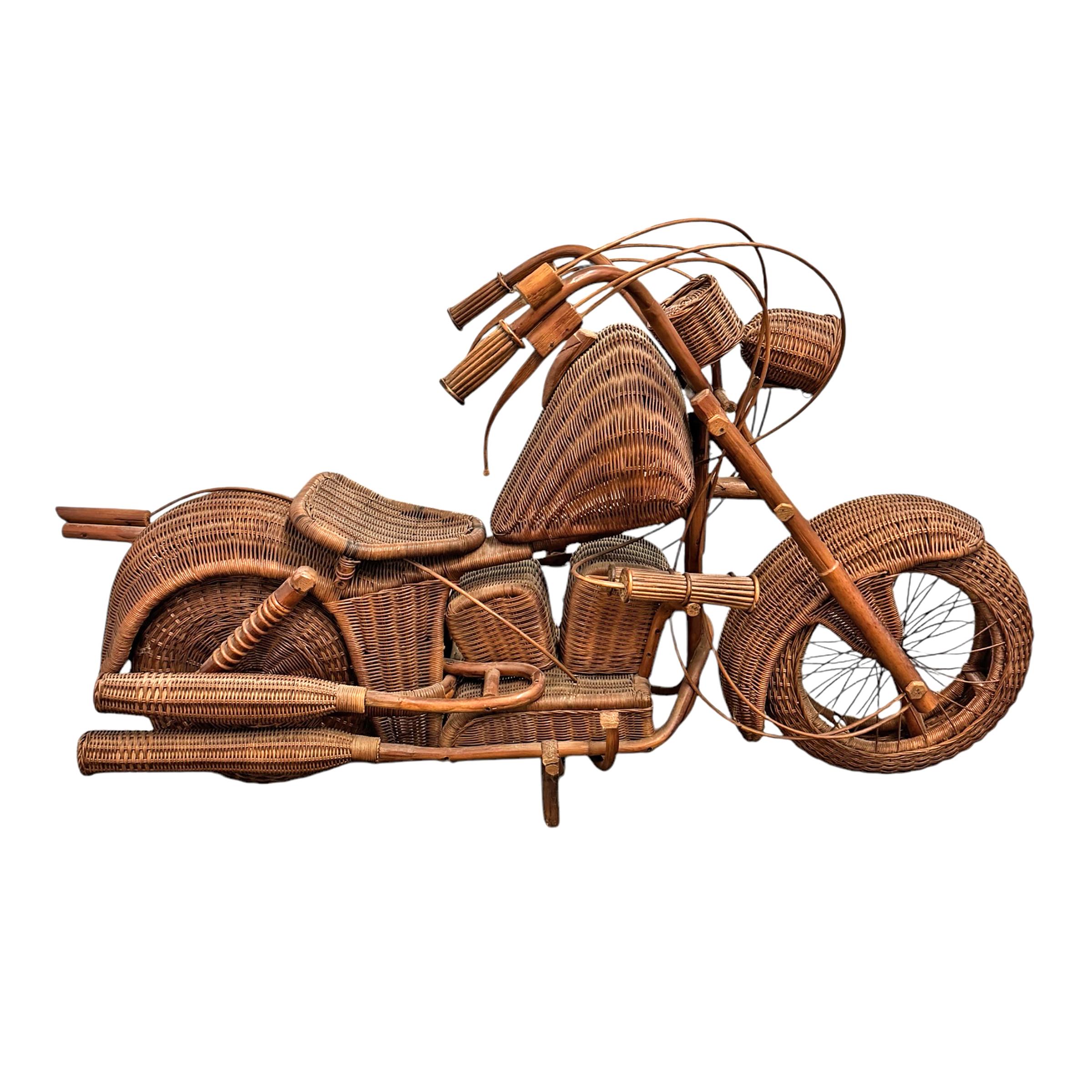 Wicker's bike【バイク】 Woven Wicker Motorcycle by Tom Dixon | Chairish