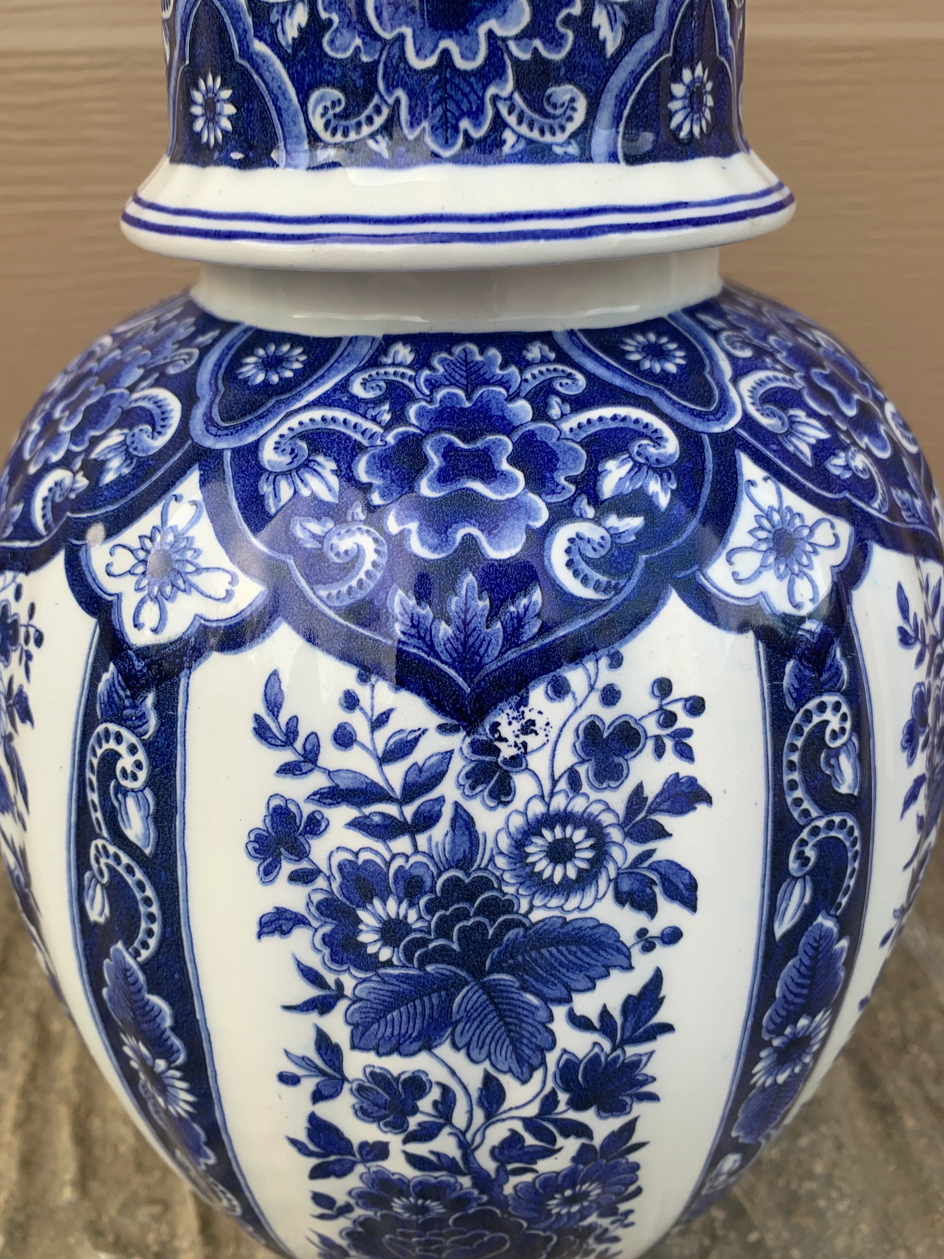 Mid 20th Century Italian Delfts Blue and White Chinoiserie