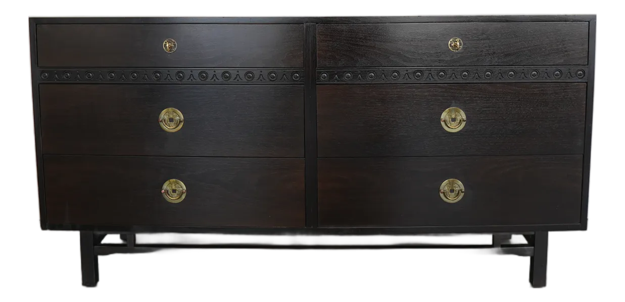Vintage Chinoiserie 6-Drawer Dresser