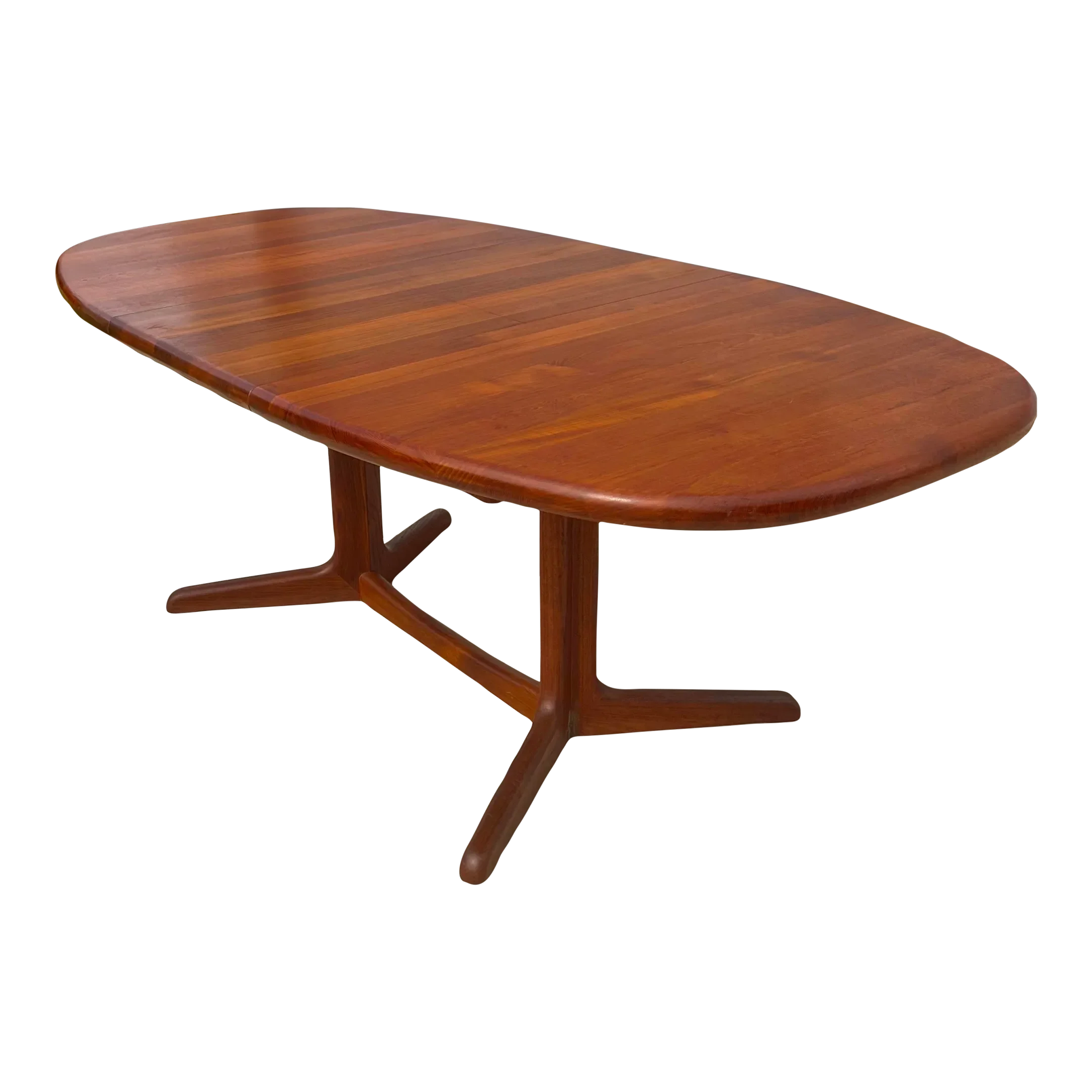Extendable Teak Dining Table With StowAway Leaf by K D Furniture for