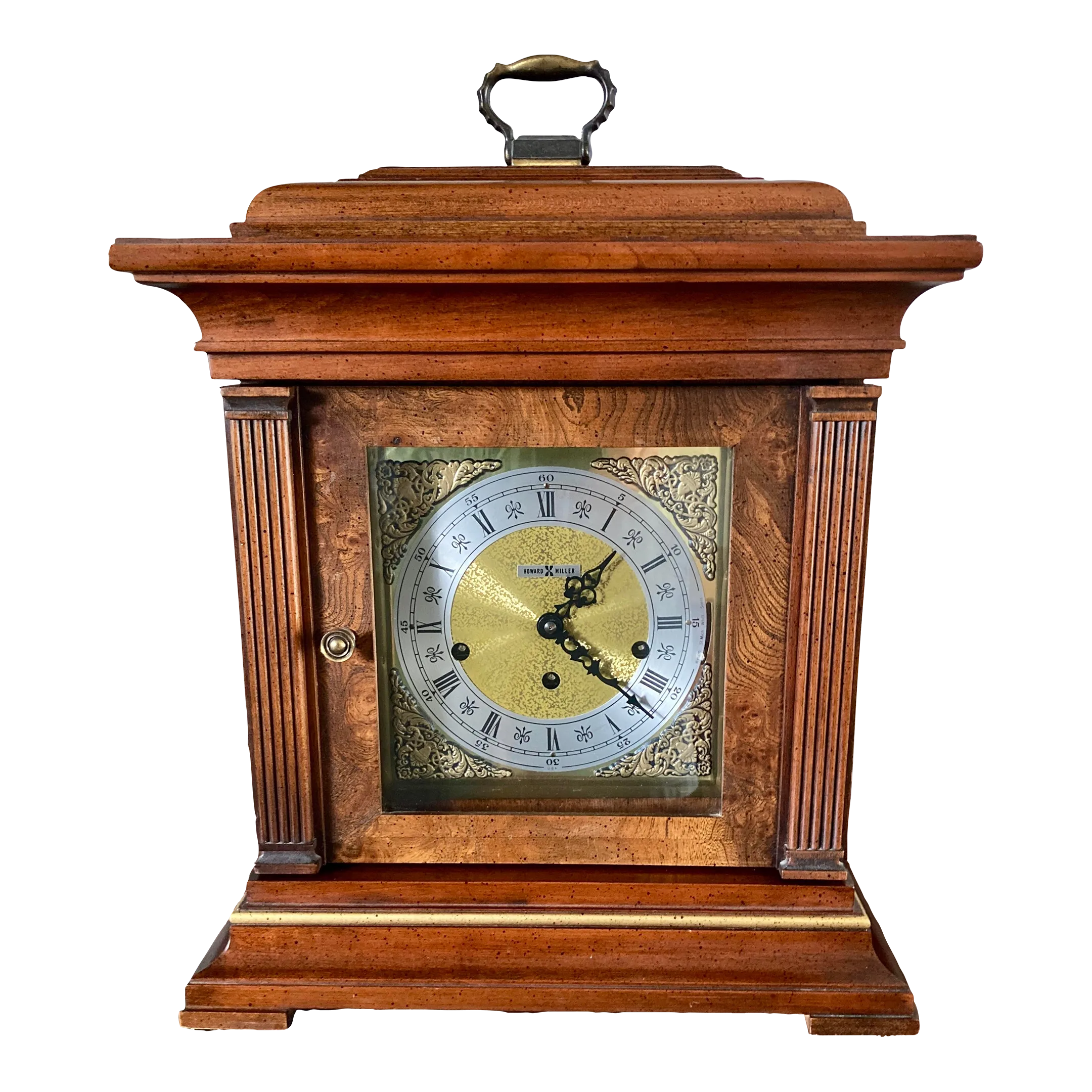 Howard Miller Klinman Standing Floor Clock, With Pendulum Wood Finish Lock  Glass Door Chain Driven Single-Chime Westminster Movement