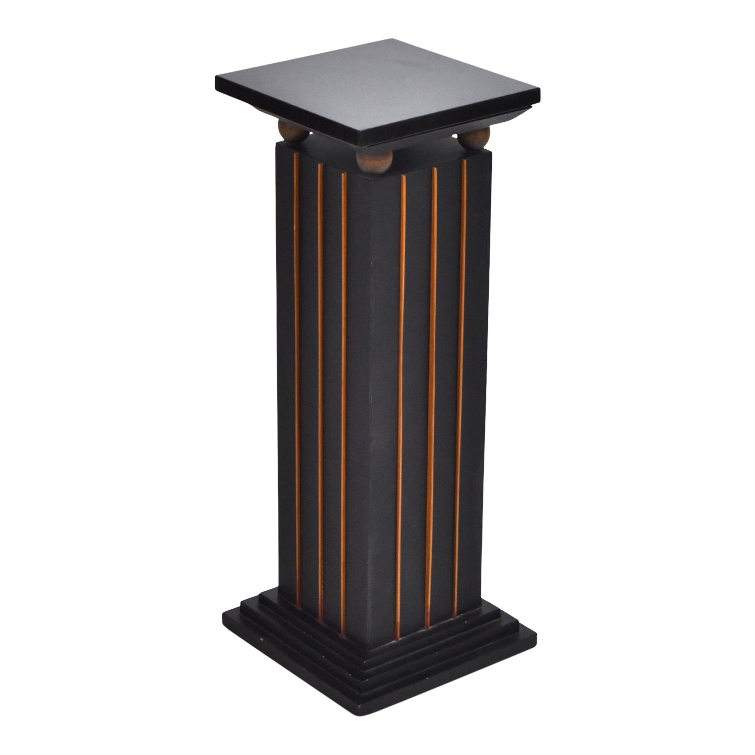 1990s Modernist Doric Column Style Pedestal With Blank Granite Top