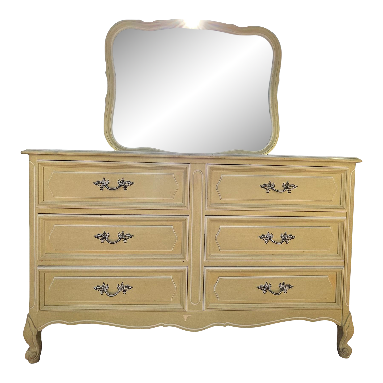 1970s Henry Link French Provincial Dresser & Mirror Chairish