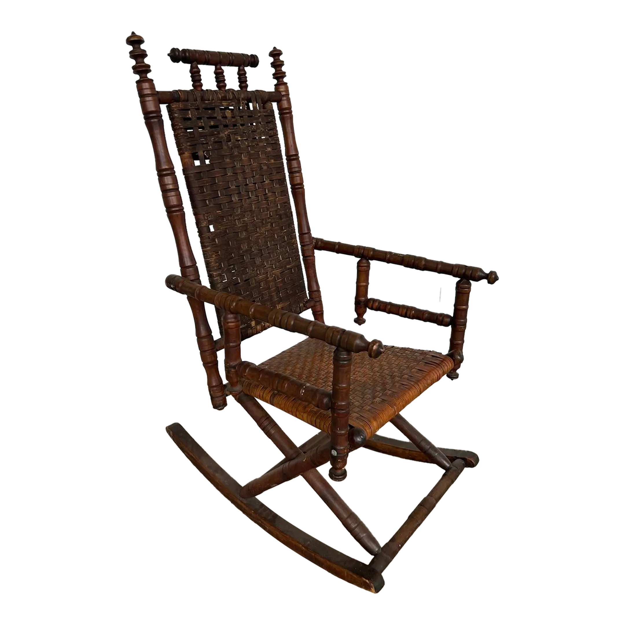 Cracker barrel woven seat rocking chair deals