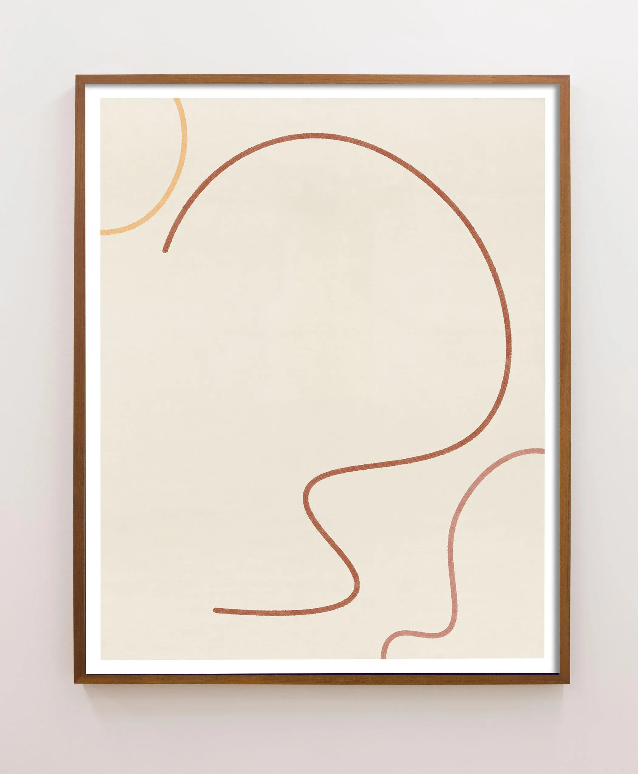 Minimalist Abstract Line Drawing in Warm Earth Tones 24\