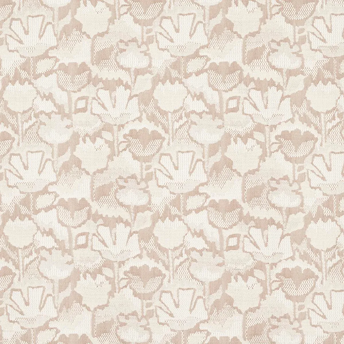 Schumacher Wild Flower Fabric In Barley | Chairish