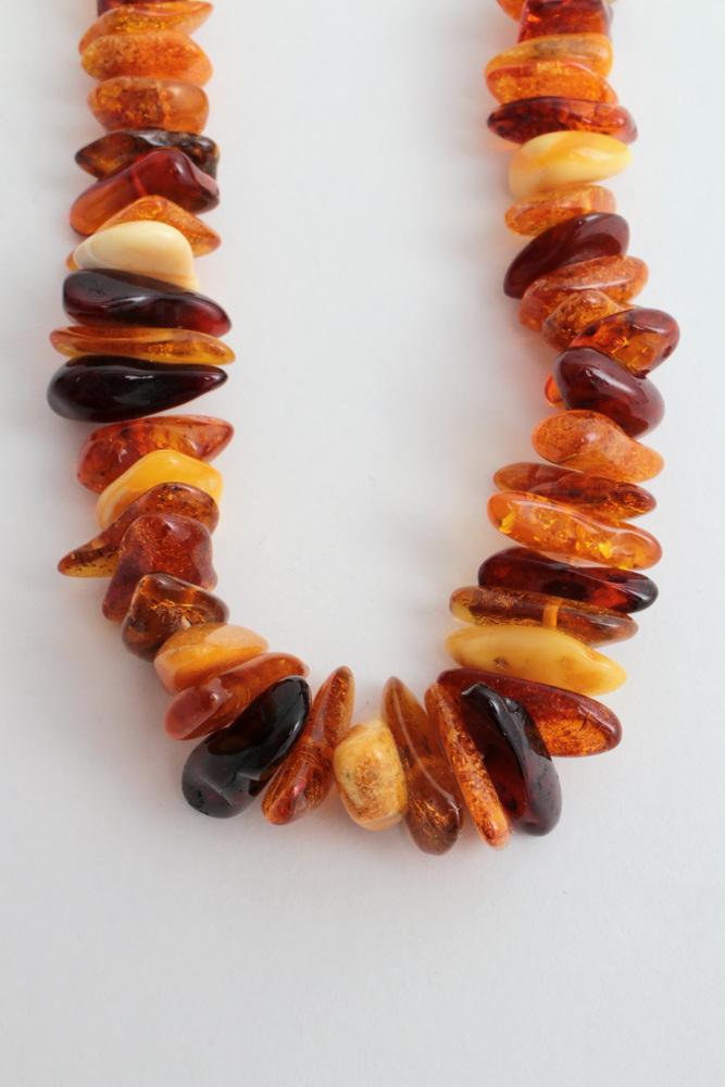 Vintage Three Amber Necklaces, 1960s, Set of 3
