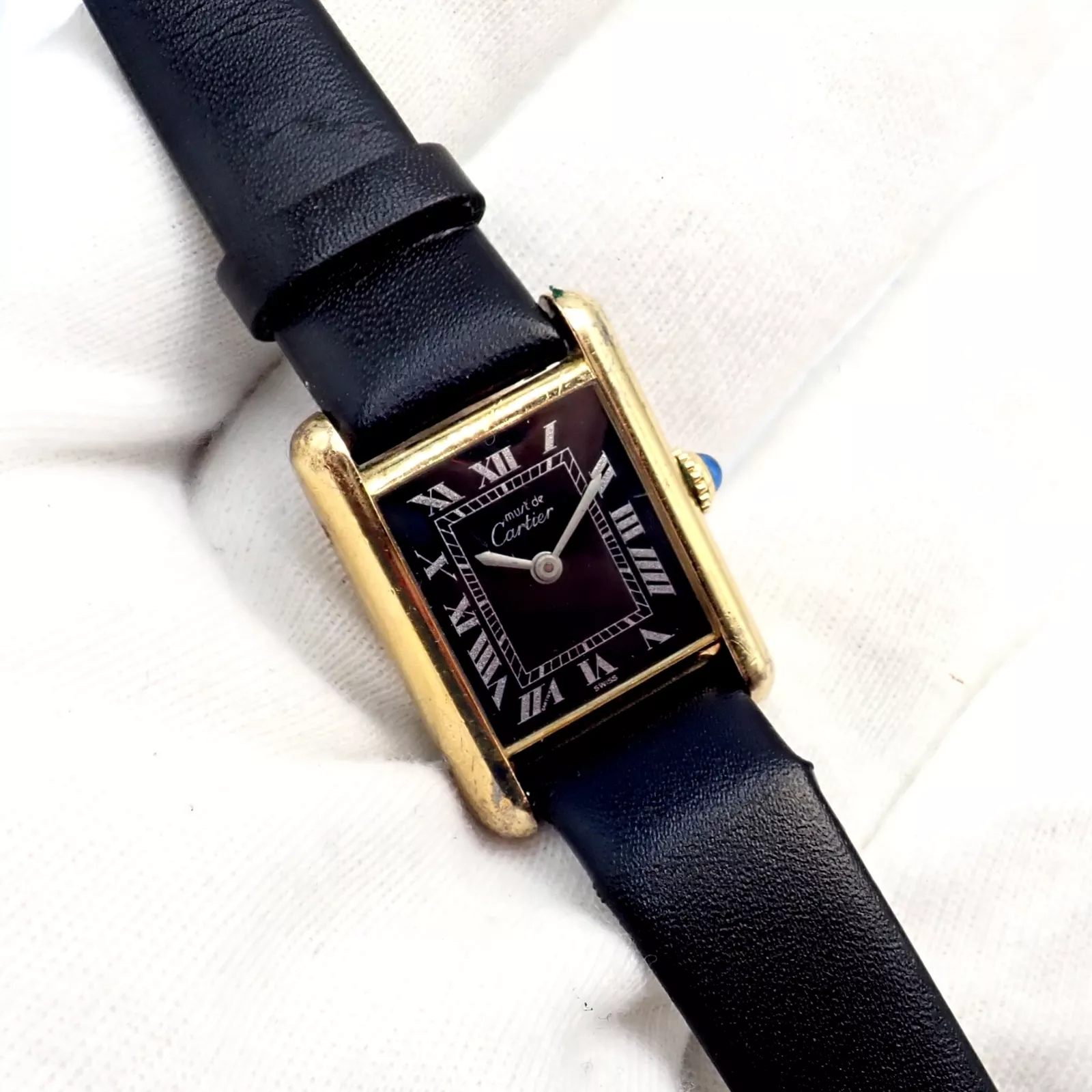 【数量限定】 1970s Cartier Must De Silver 925 Argent Vermeil Manual Wind 時計