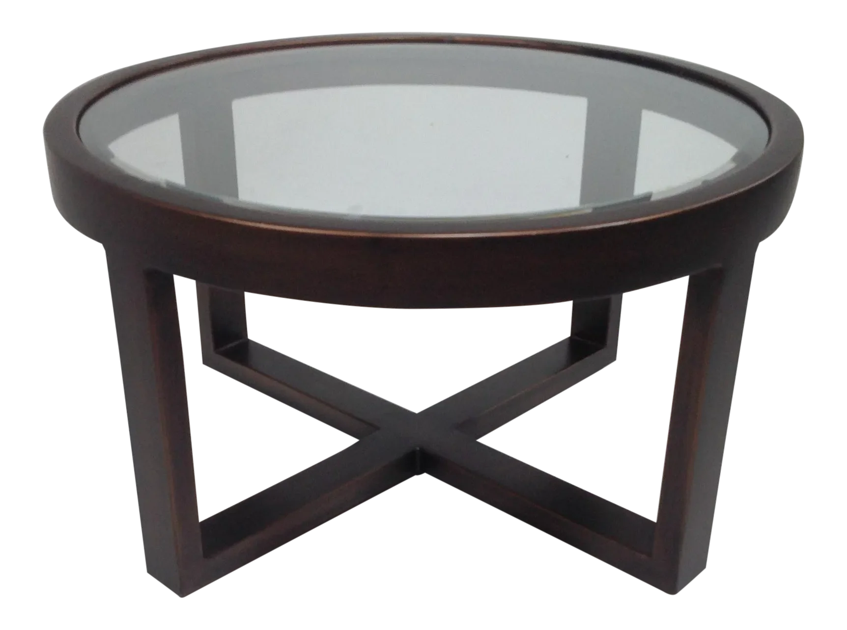 Modern Round Copper Finish Coffee Table Chairish