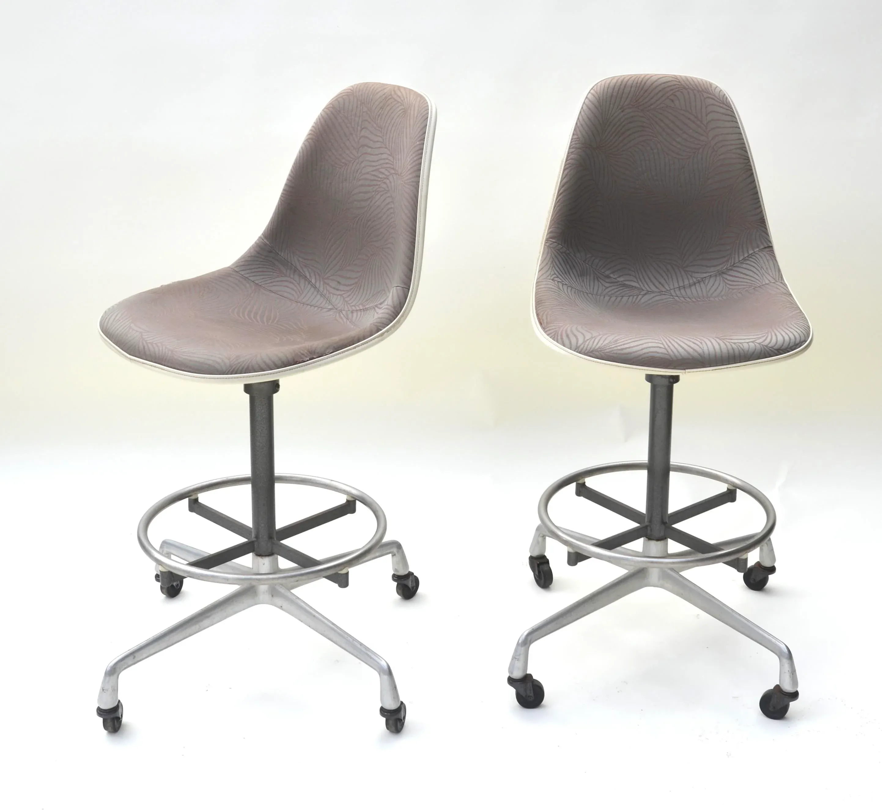 Charles Ray Eames Drafting Stool Pair by Herman Miller Chairish