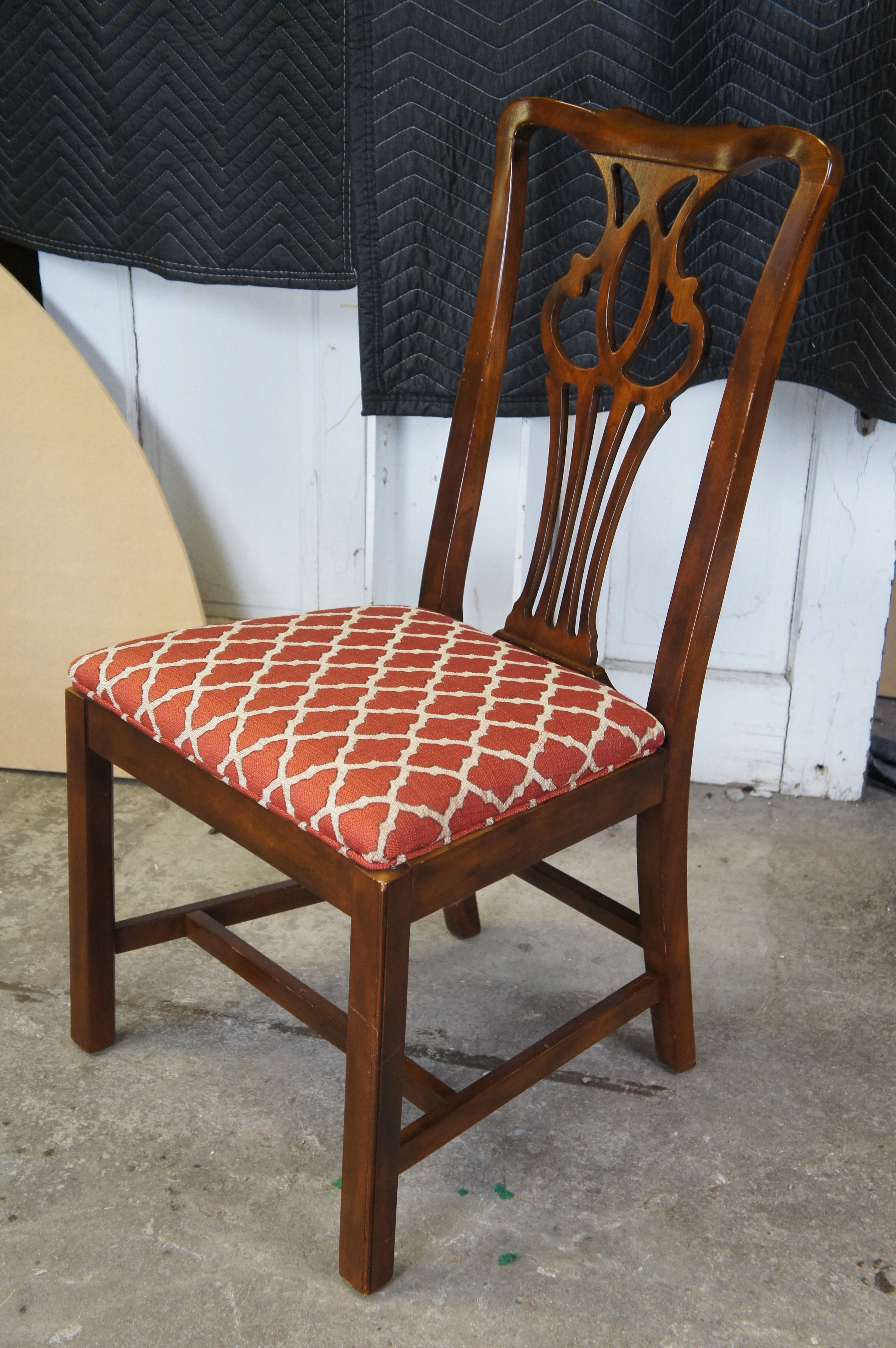 1987 Drexel Heritage Cherry American Chippendale Pierced Dining