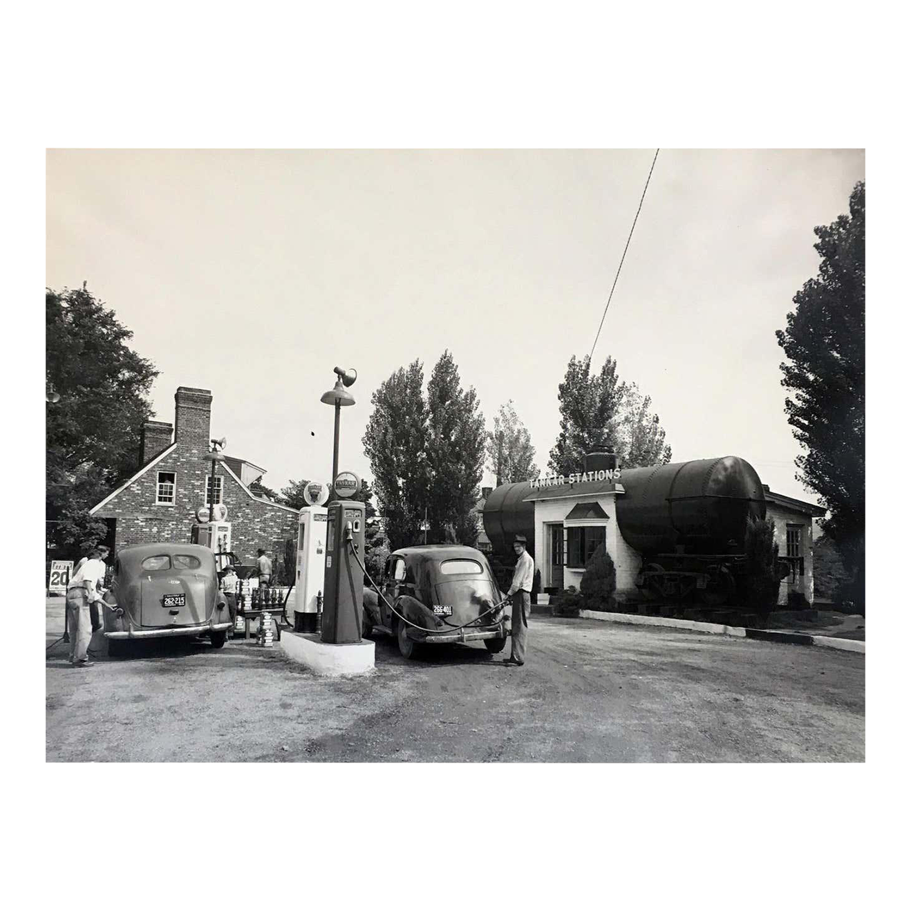 Vintage 1950s Gas Station Photograph Chairish