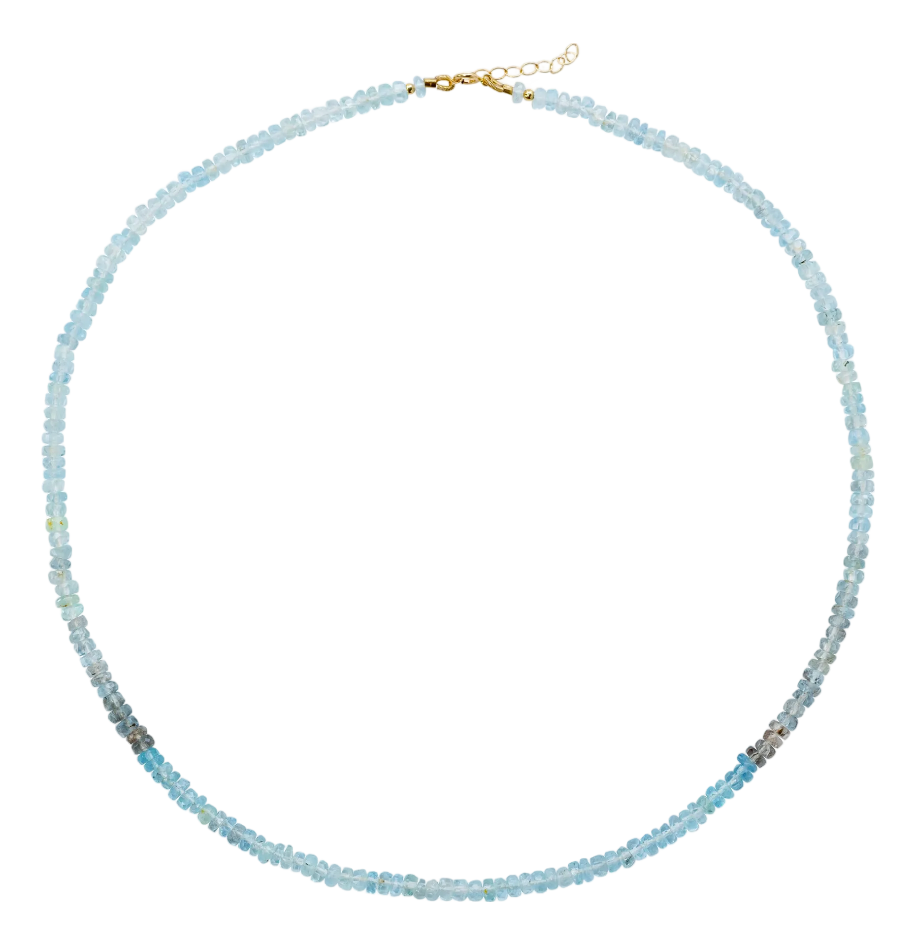 Moss Aquamarine Necklace 18k Gold