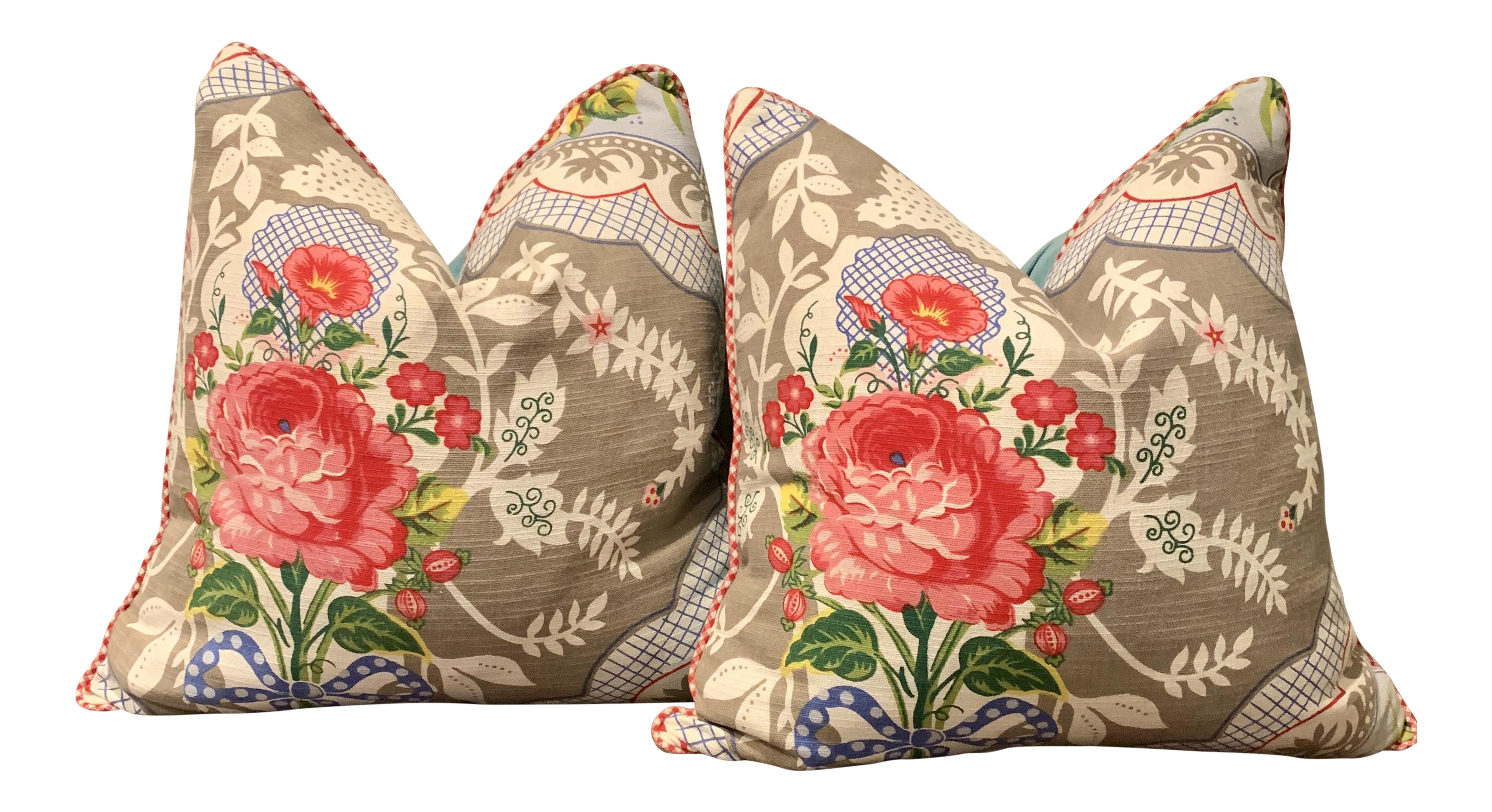 Cottage European Pip Store Floral Down Pillows A Pair Chairish