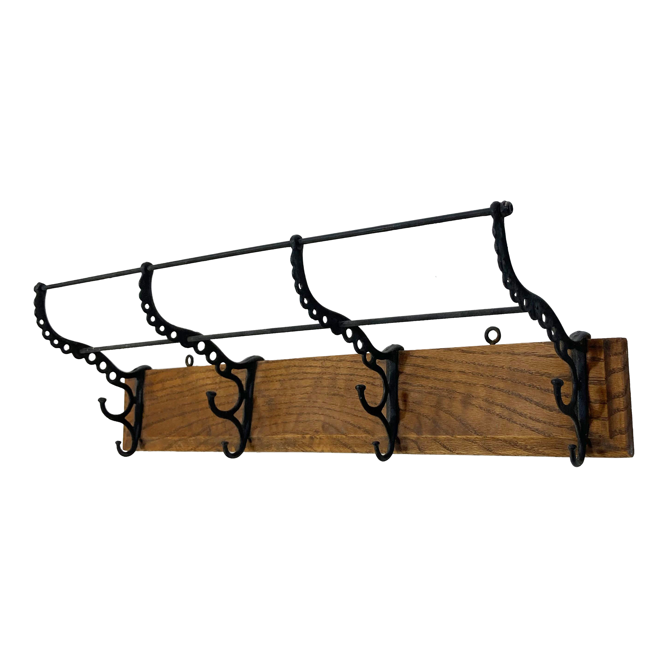 Vintage Wood and Iron Railroad Wall Hook Chairish