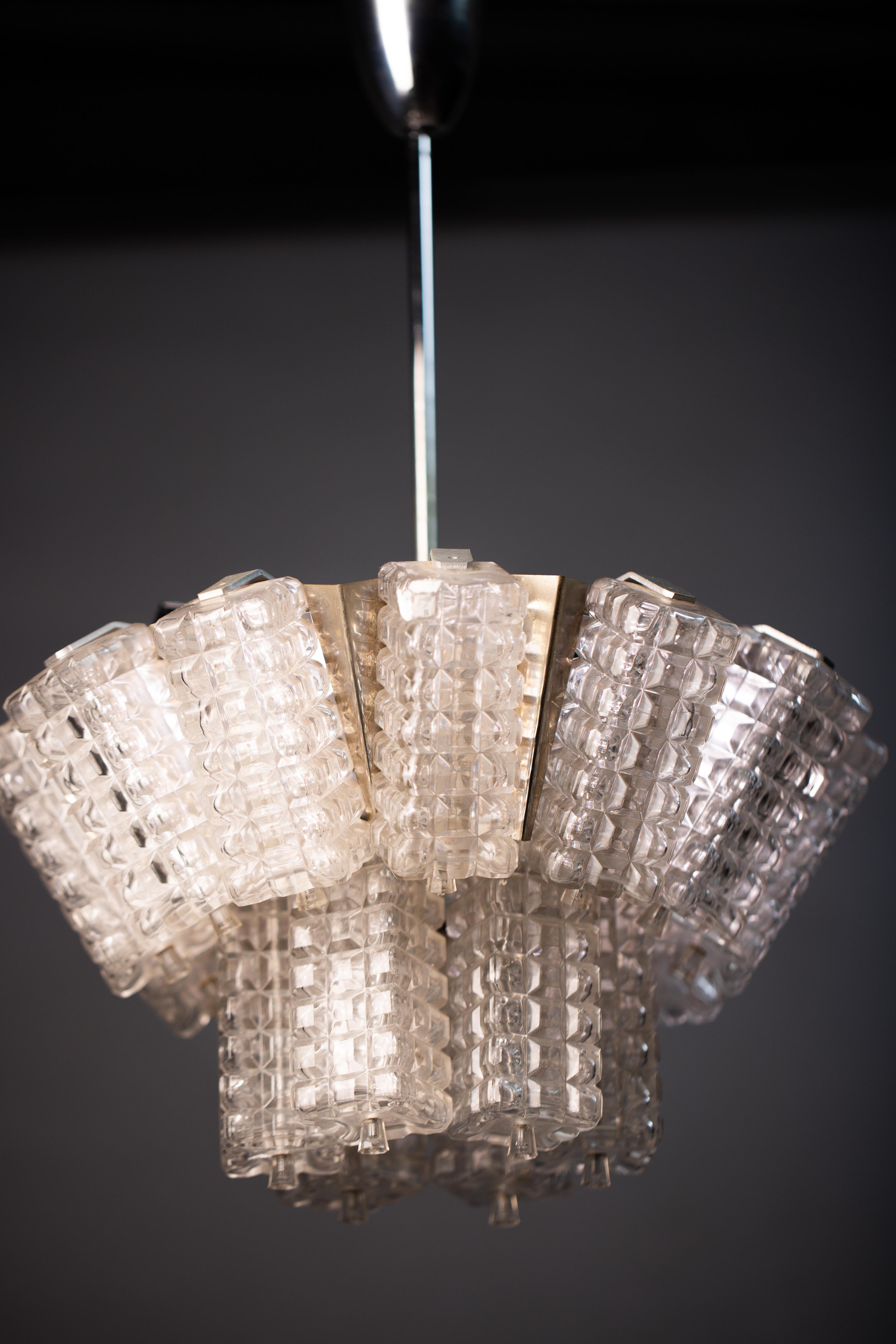 Vintage Austrolux Glass Pendant Light, 1960s