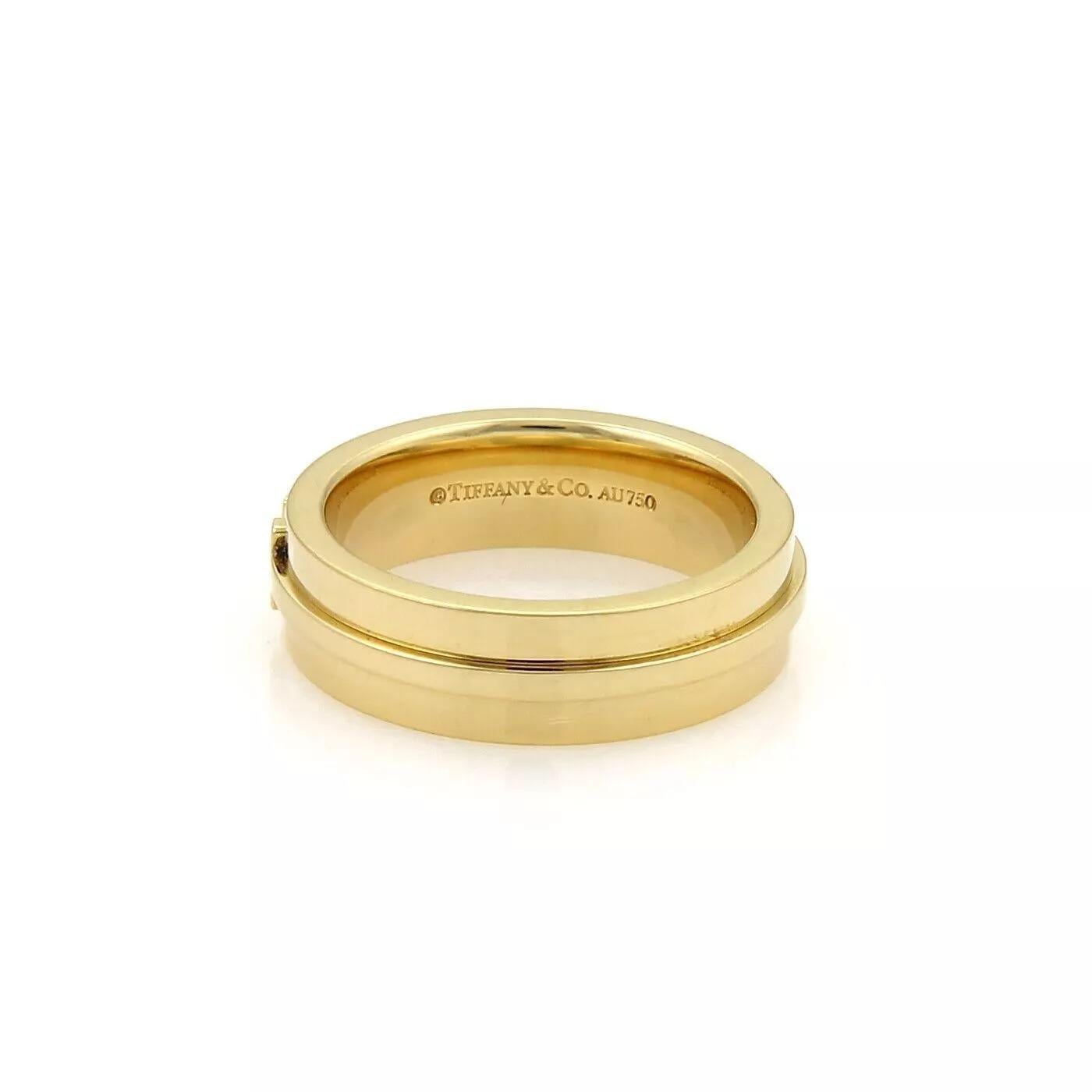 20397 - Tiffany & Co. T Two 18k Yellow Gold 5.5mm Wide Band