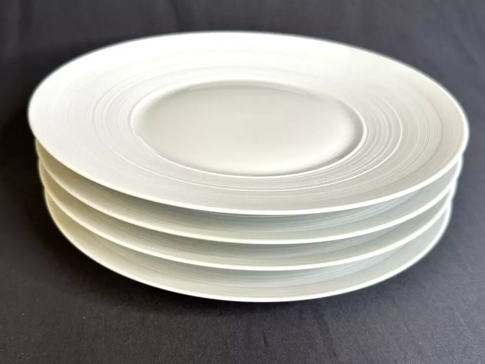 1980s Jl Coquet Limoges France Forme Hemisphere Textured Plates