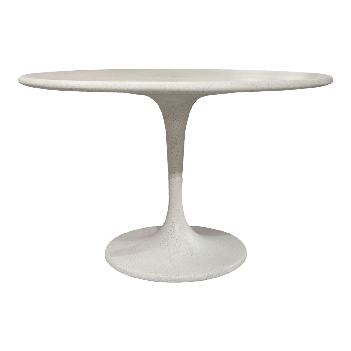 Cast Resin 'Spindle' Dining Table, White Stone Finish by Zachary A. Design Chairish