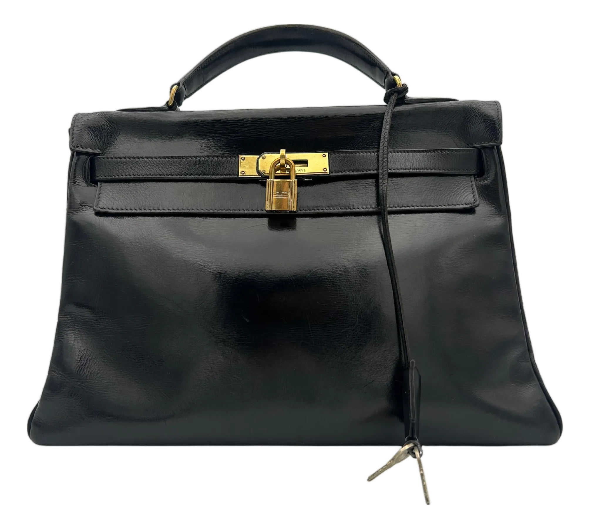 Hermès Black Box Leather Kelly 1996 | Chairish