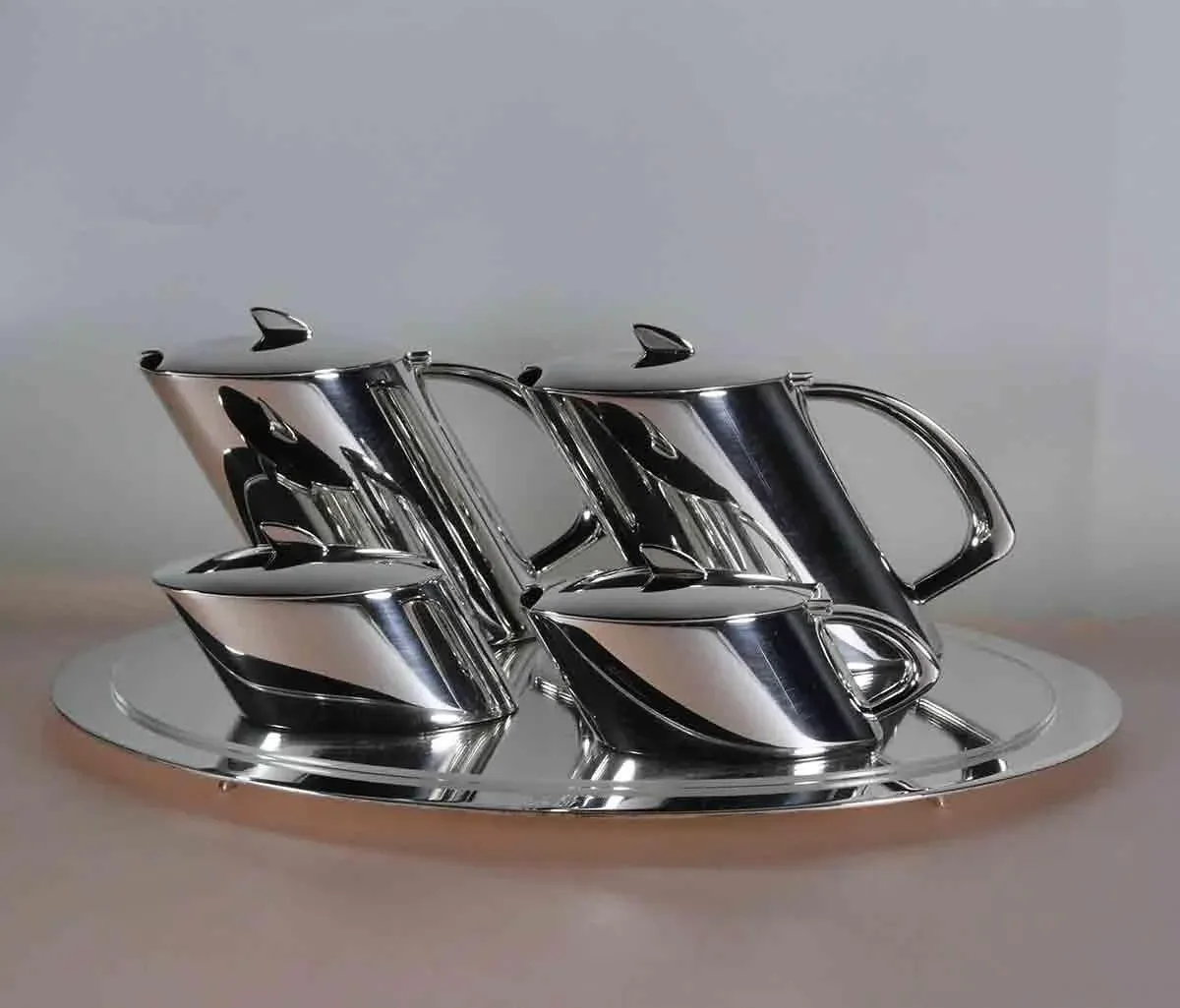 CHRISTOPH WIDMANN シルバー　ティーボックス Silver Tea & Coffee Set & Tray 5 Piece Quintessence Contemporary