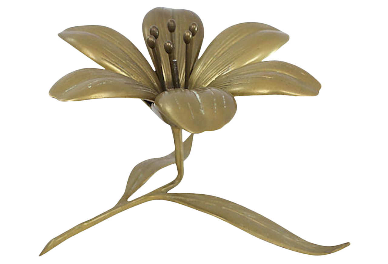 Brass Sculptural Flower Ashtray Chairish
