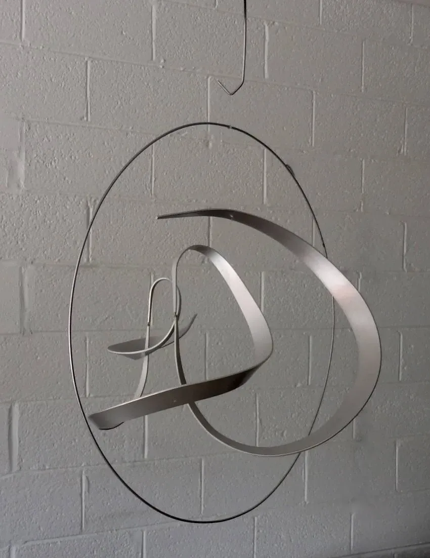 Michael Cutler Hanging Kinetic Aluminium Sculpture
