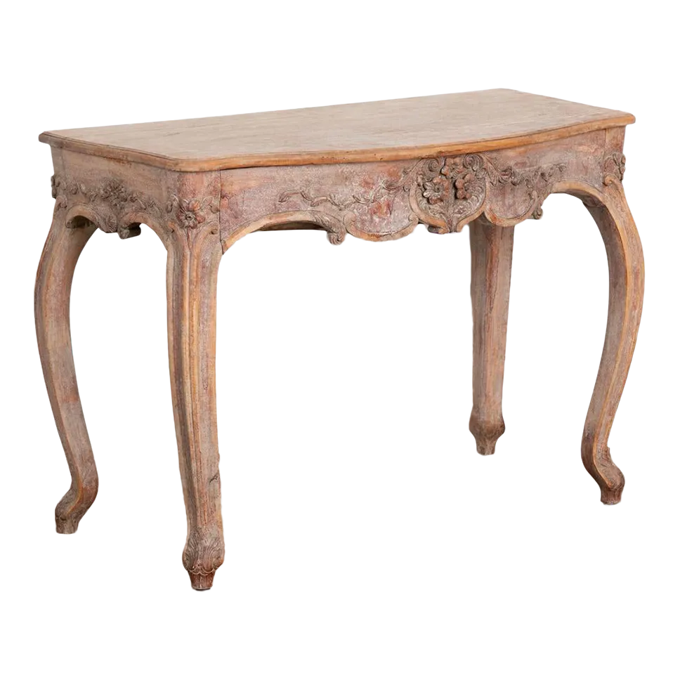 Antique Rococo Red Painted Side Table, Norway Circa 1780-1800 | Chairish