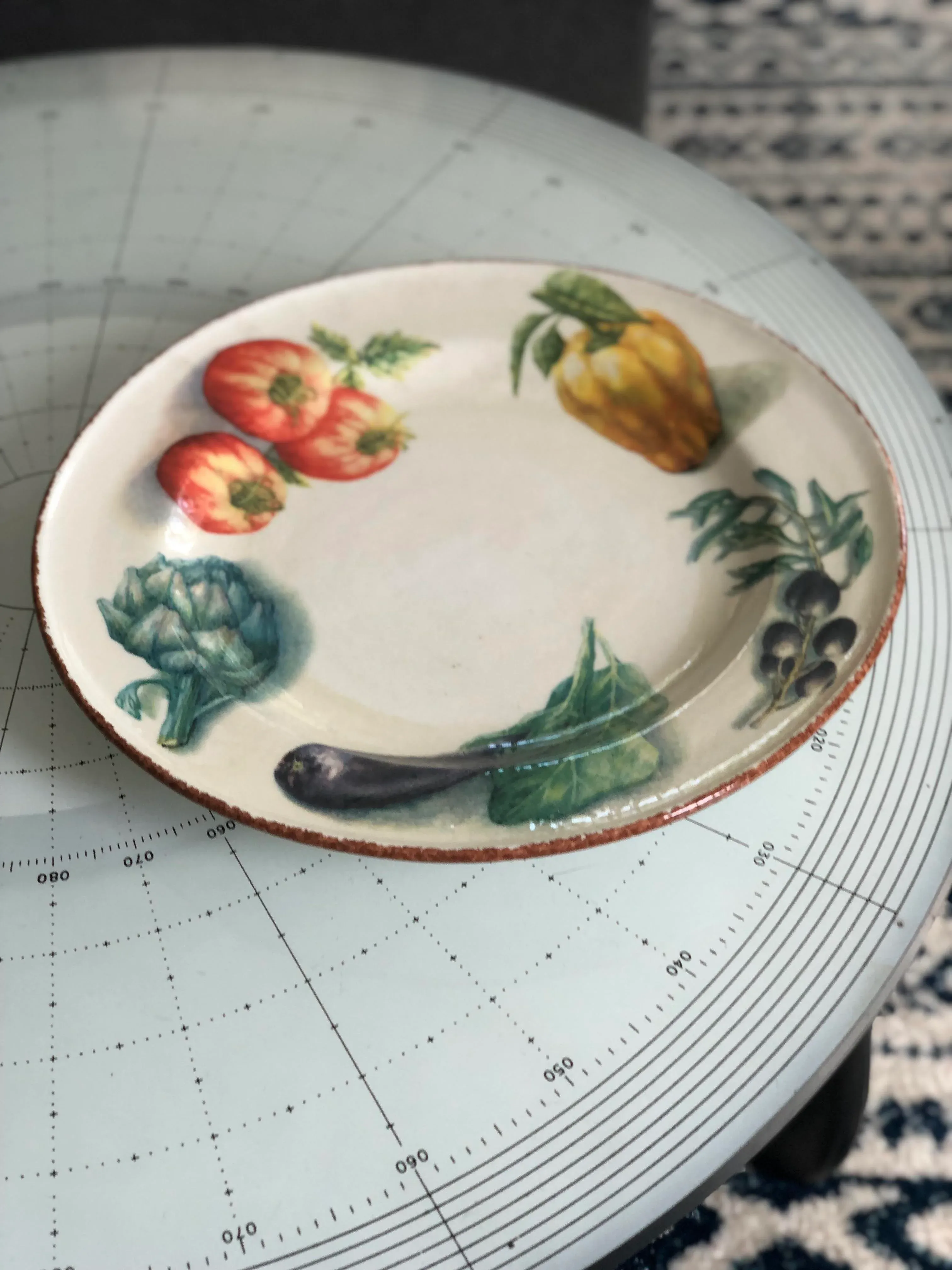 Williams Sonoma Jardin Potager Pattern Large Italian Chop Platter